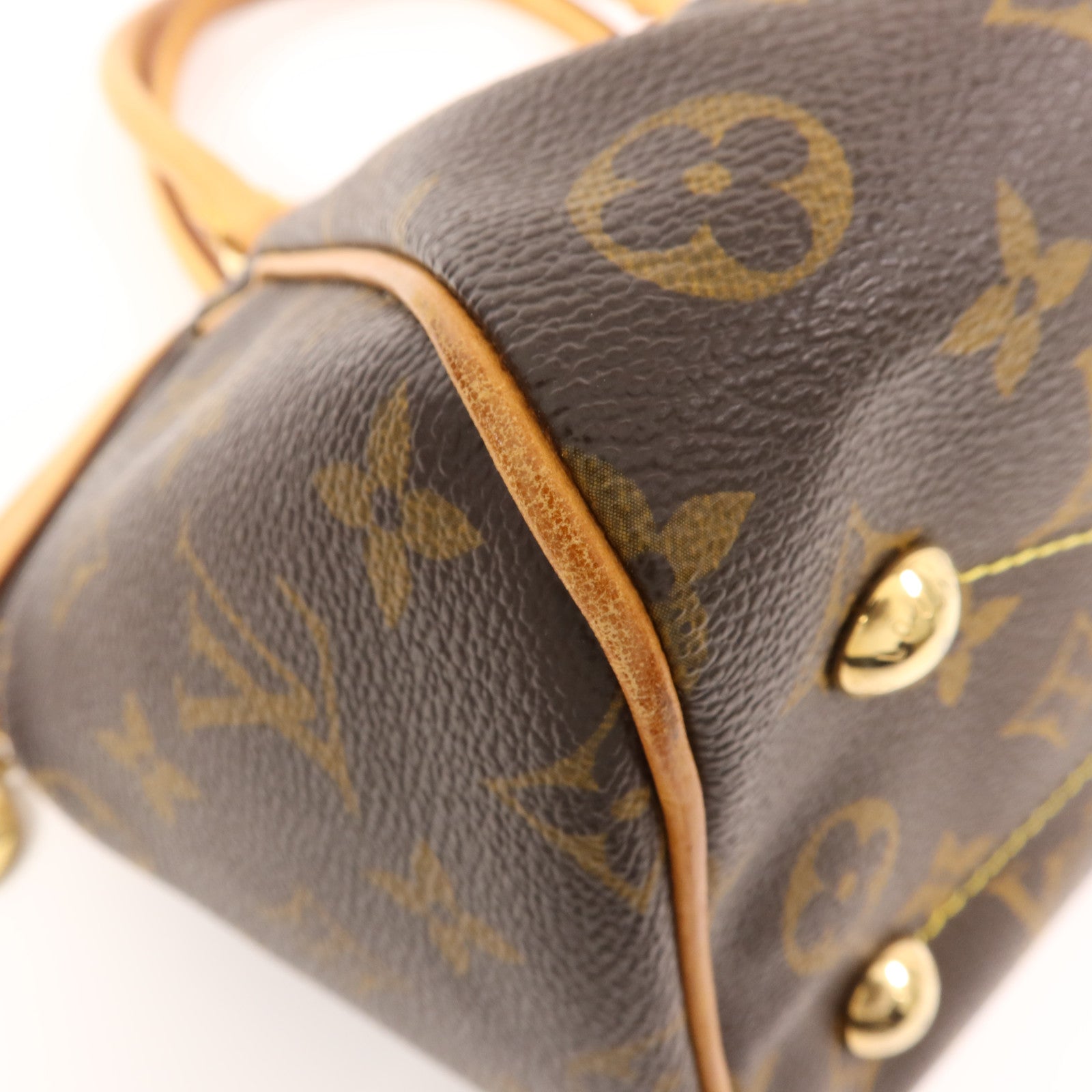 LOUIS VUITTON Monogram Tivoli PM金扣手挽袋