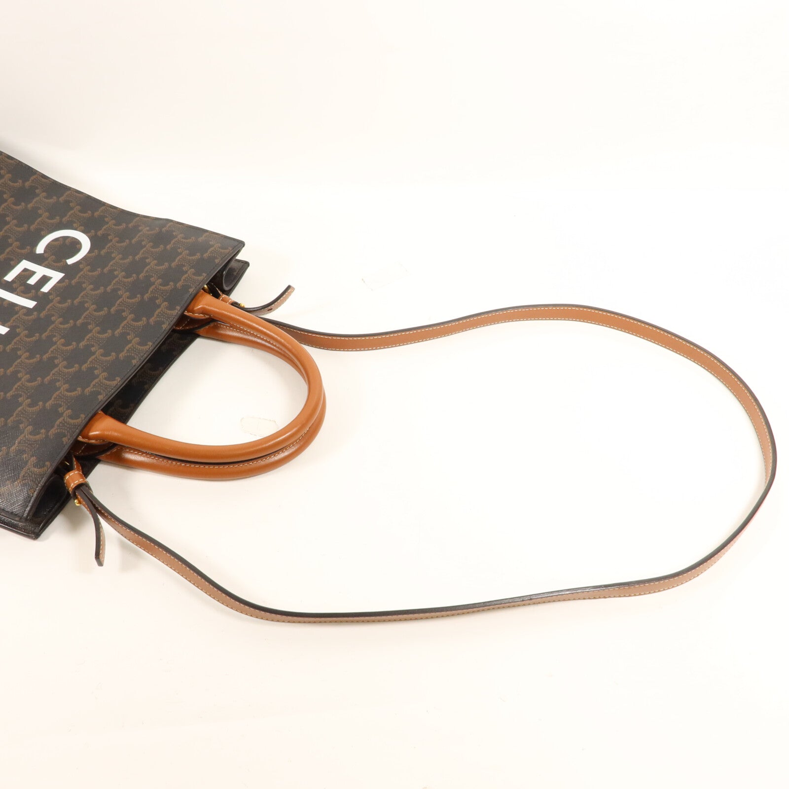 CELINE 塗層帆布Triomphe Cabas Tote Bag手挽肩背兩用袋