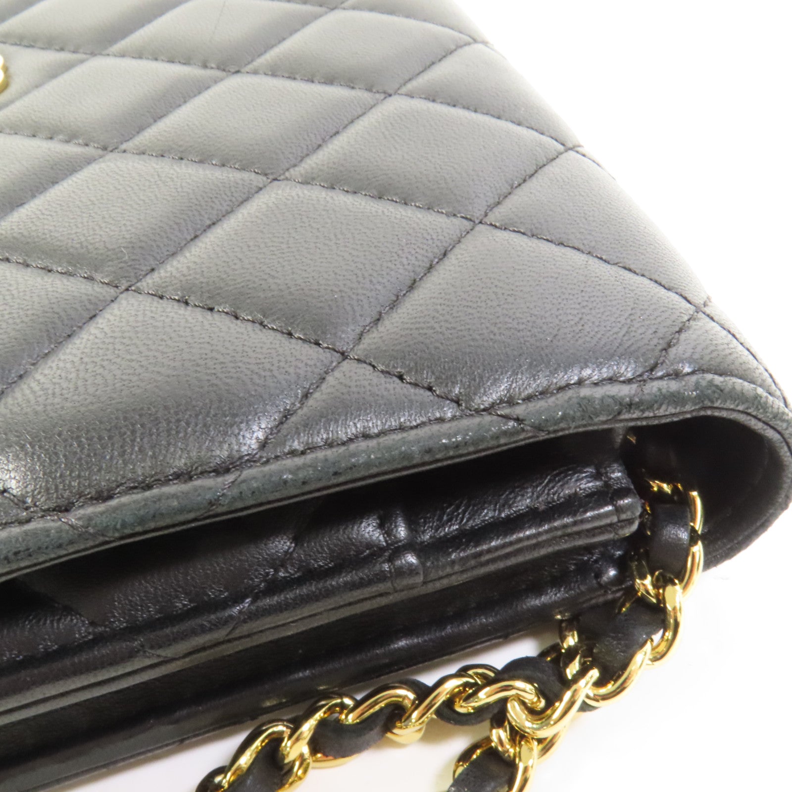 CHANEL 羊皮皮革WOC Wallet On Chain金扣鏈帶肩背袋
