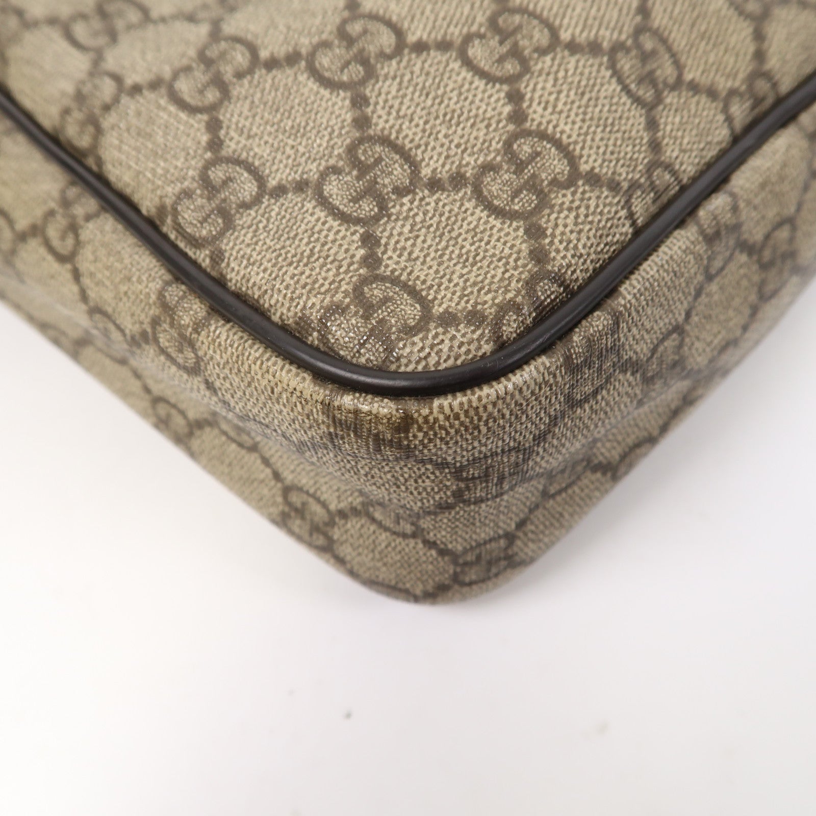 GUCCI 【激減優惠】塗層帆布Shoulder Bag金扣啡色