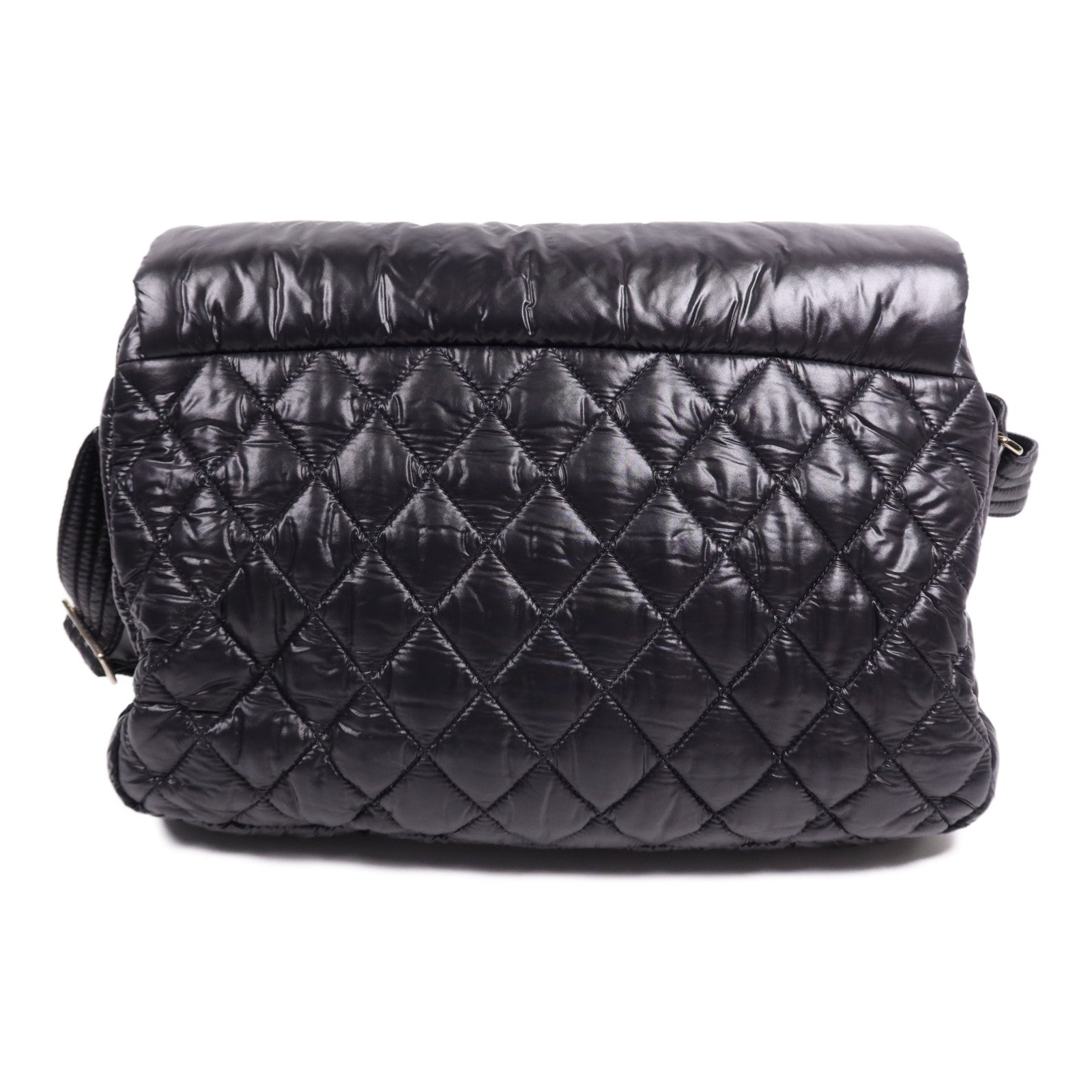 CHANEL 尼龍Coco Cocoon Messenger銀扣肩背袋