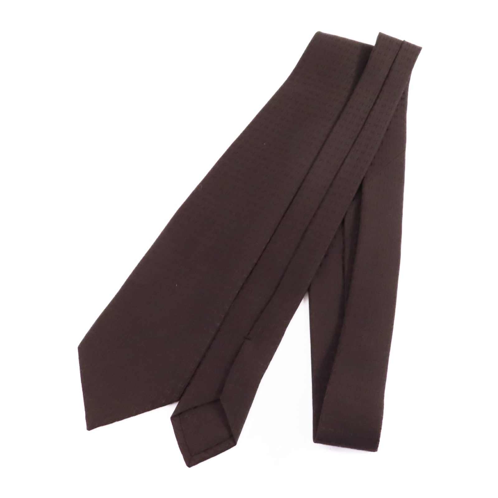 HERMES 絲質Necktie領帶深棕色