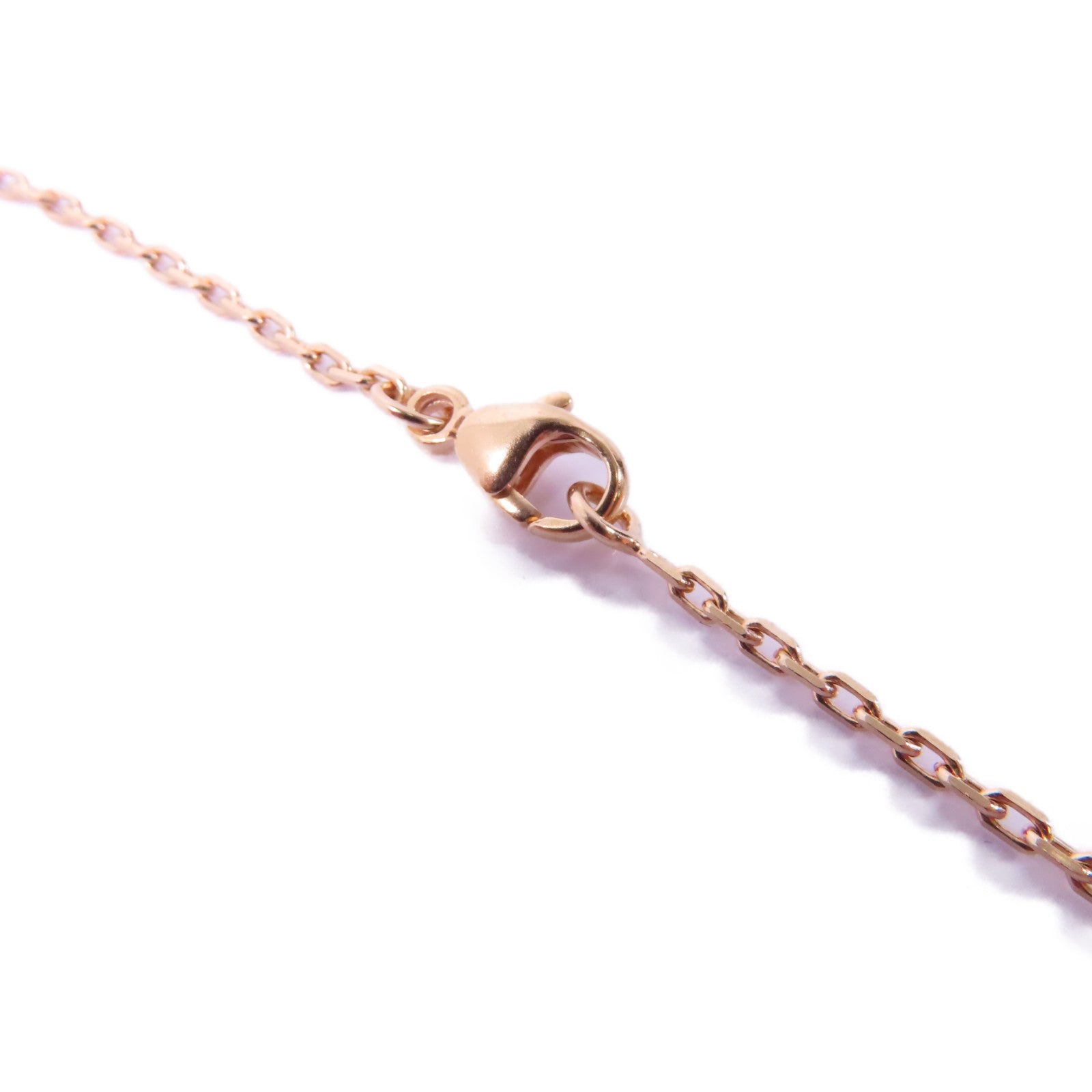 HERMES 金屬Mini Pop H Necklace項鍊粉紅金色/白色