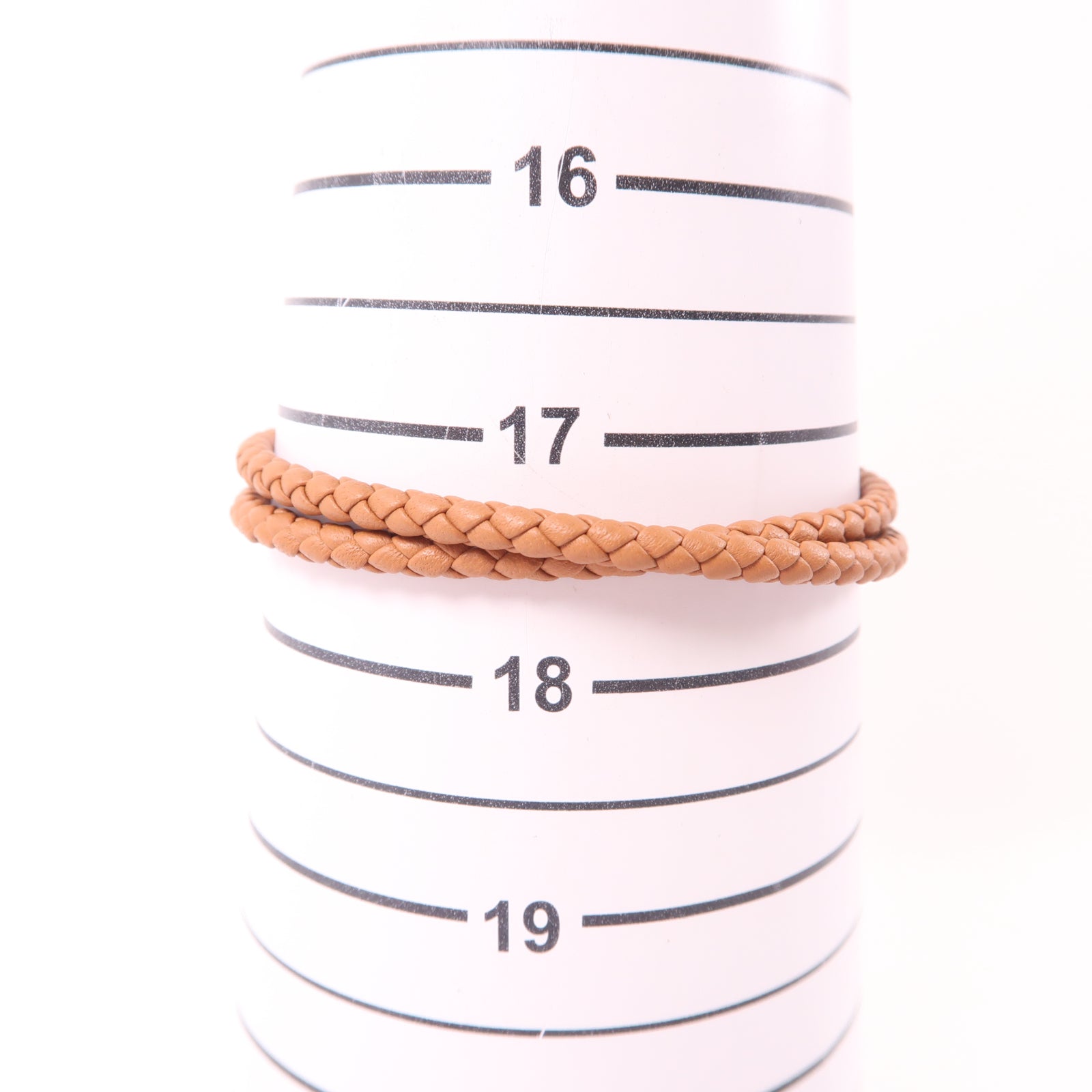 HERMES 皮革Collier Glenan銀扣項鍊37/Gold