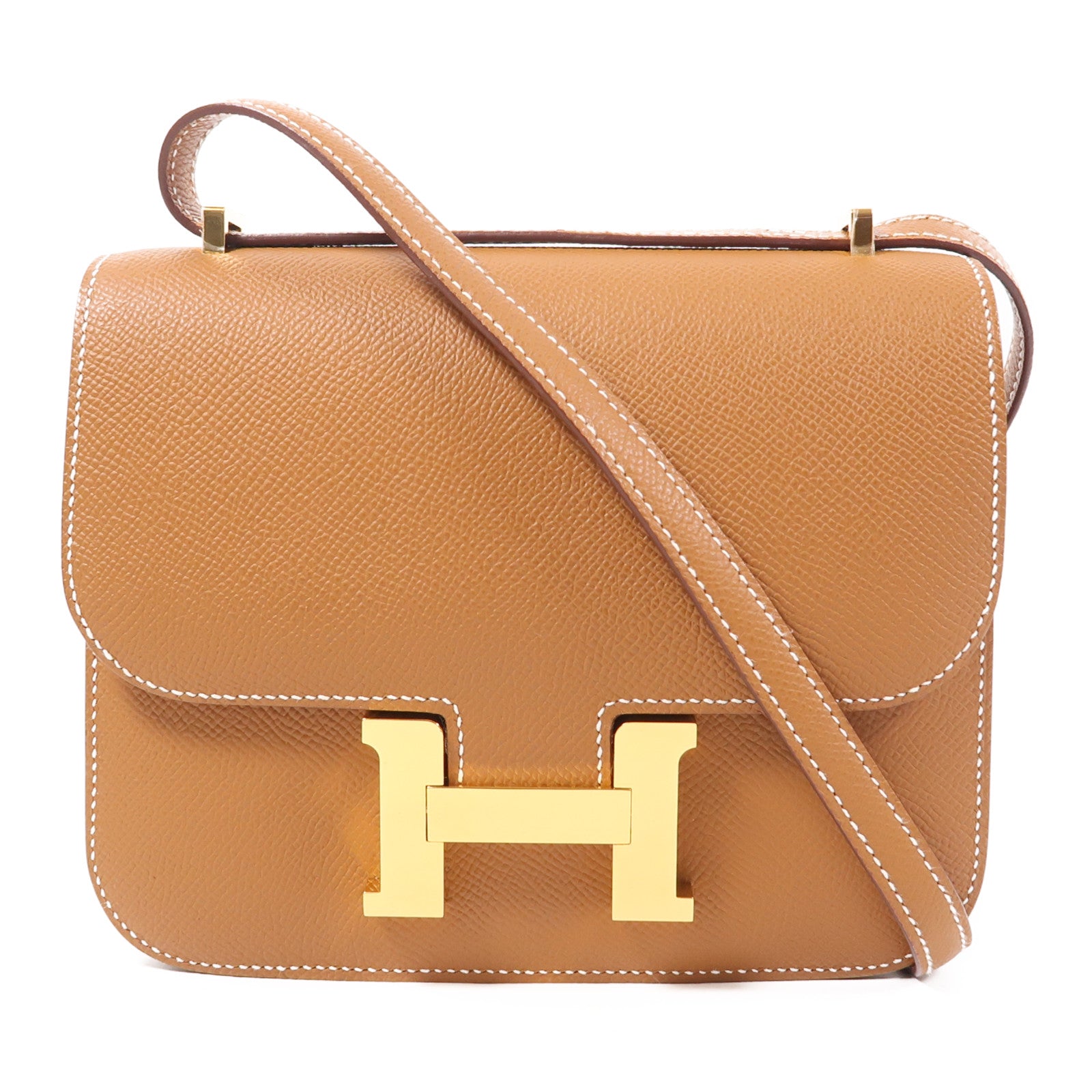 HERMES Epsom皮革Constance Mini金扣肩背袋