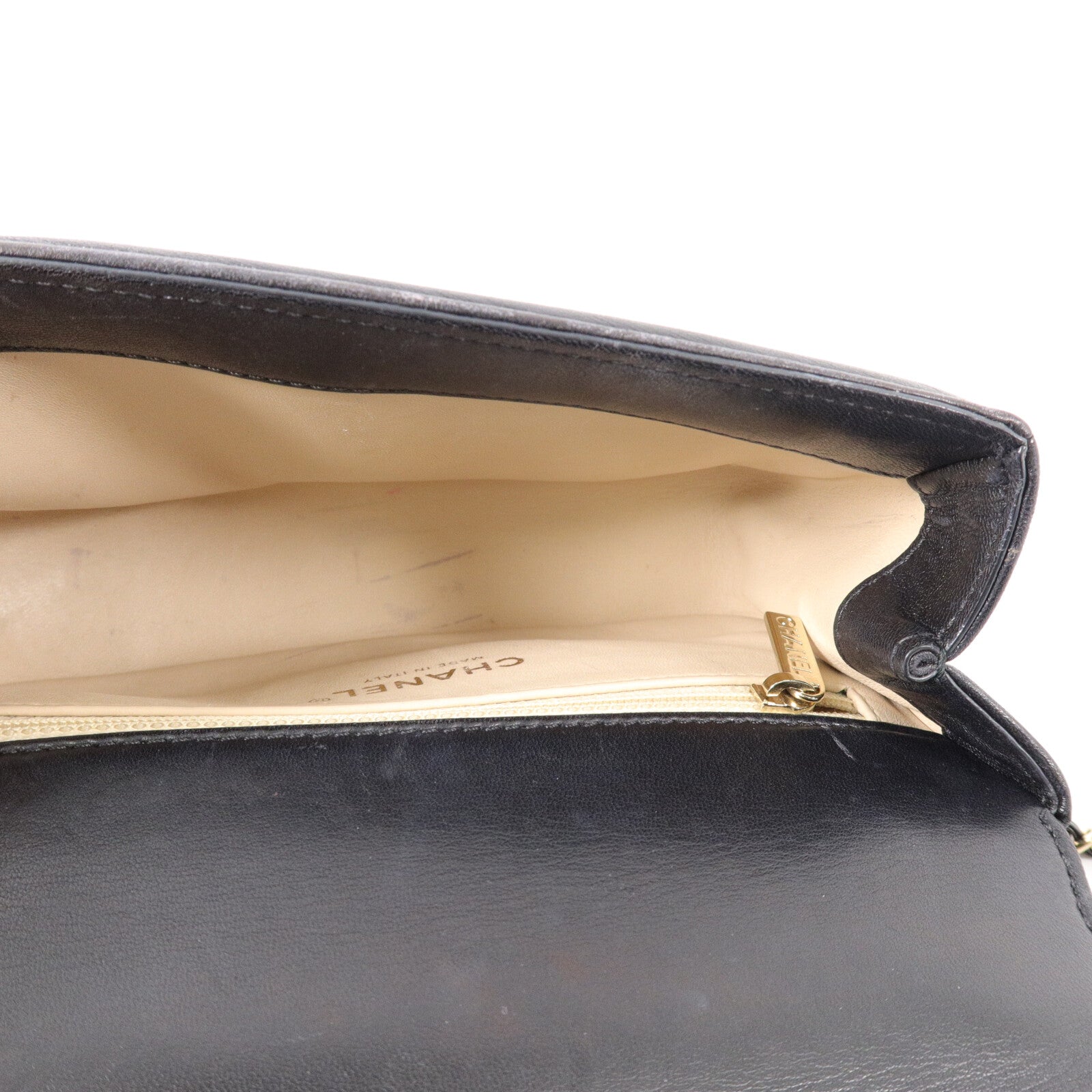 CHANEL 羊皮皮革Carry Chic Flap Bag鏈帶手挽肩背兩用袋