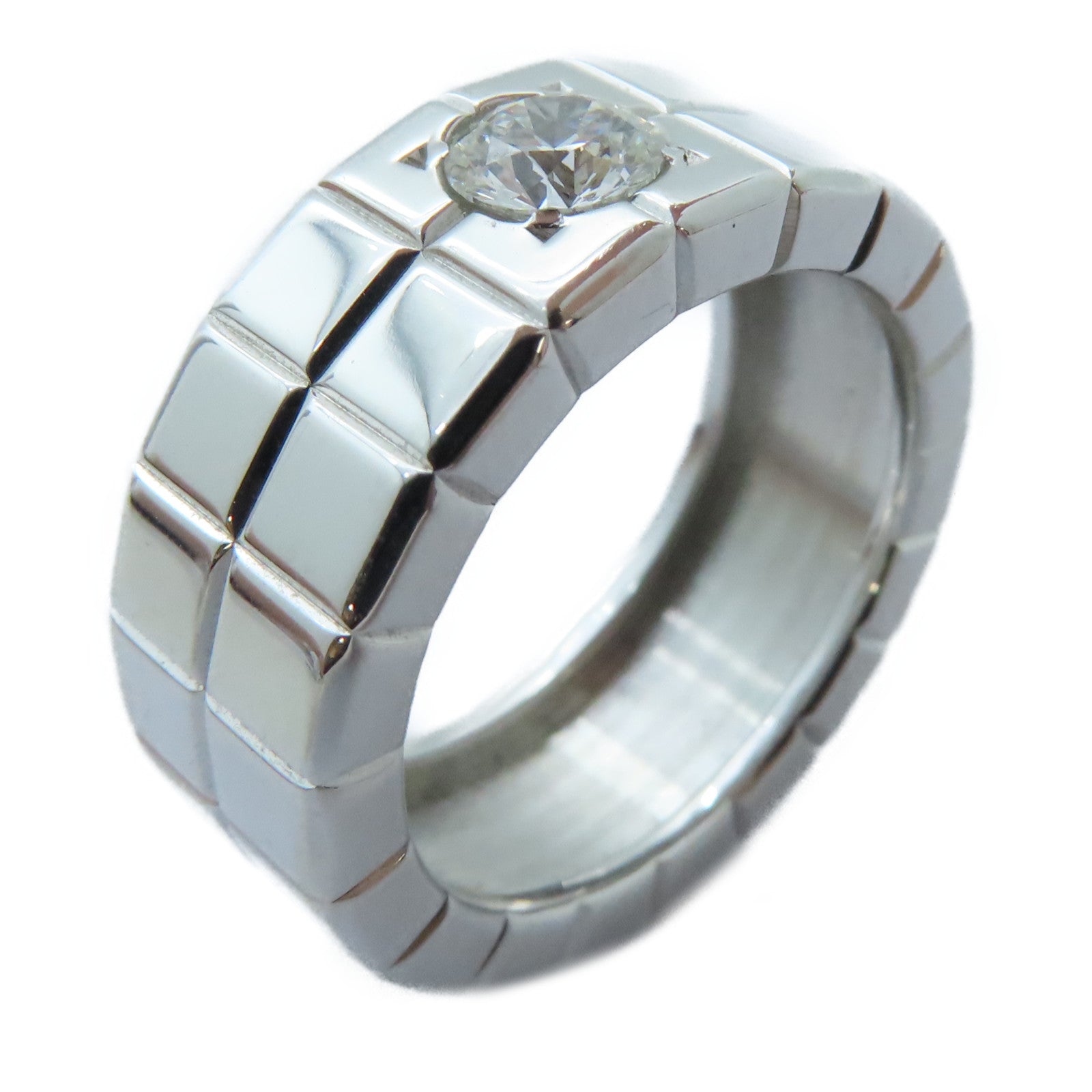 Chopard 18K白金Ice Cube Diamond戒指US#6.25/