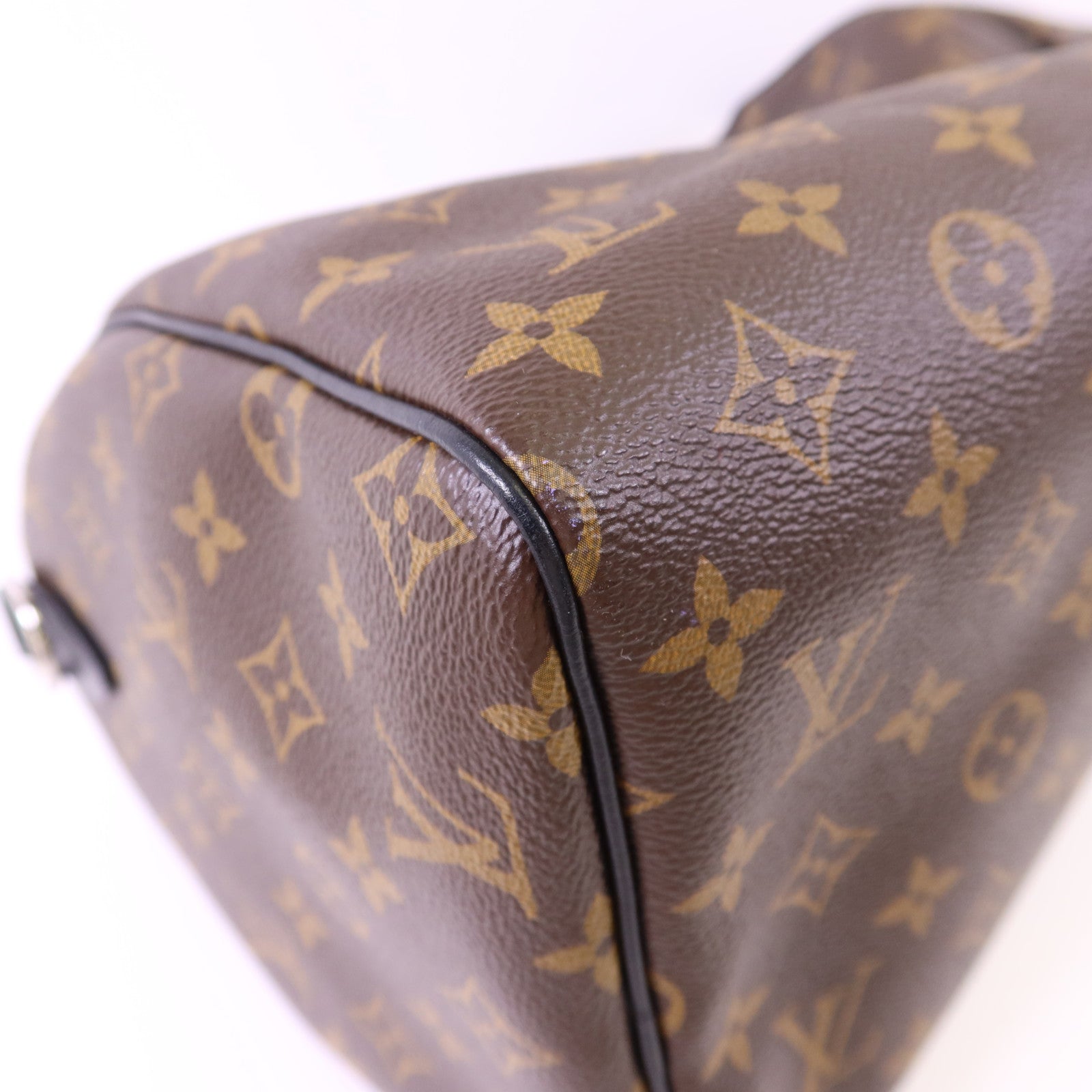 LOUIS VUITTON Monogram Speedy Soft 30 Dark銀扣手挽肩背兩用袋