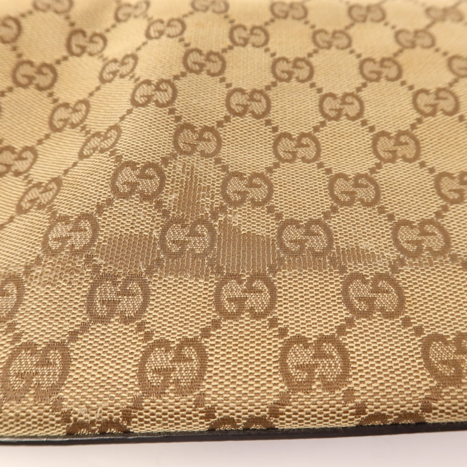 GUCCI 帆布Shoulder Bag銀扣肩背袋