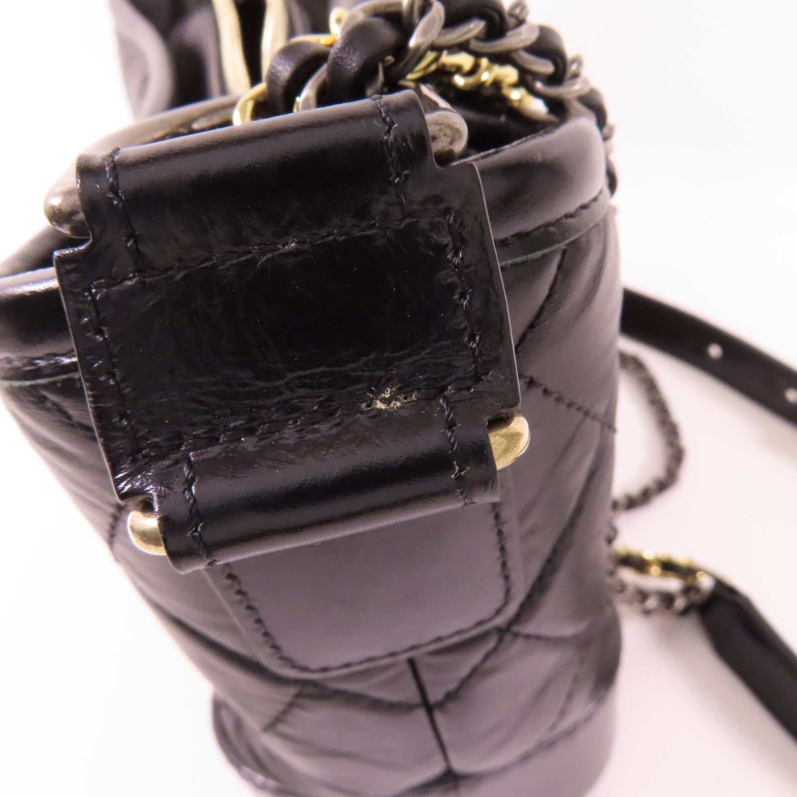CHANEL 牛皮皮革Gabrielle鏈帶肩背袋