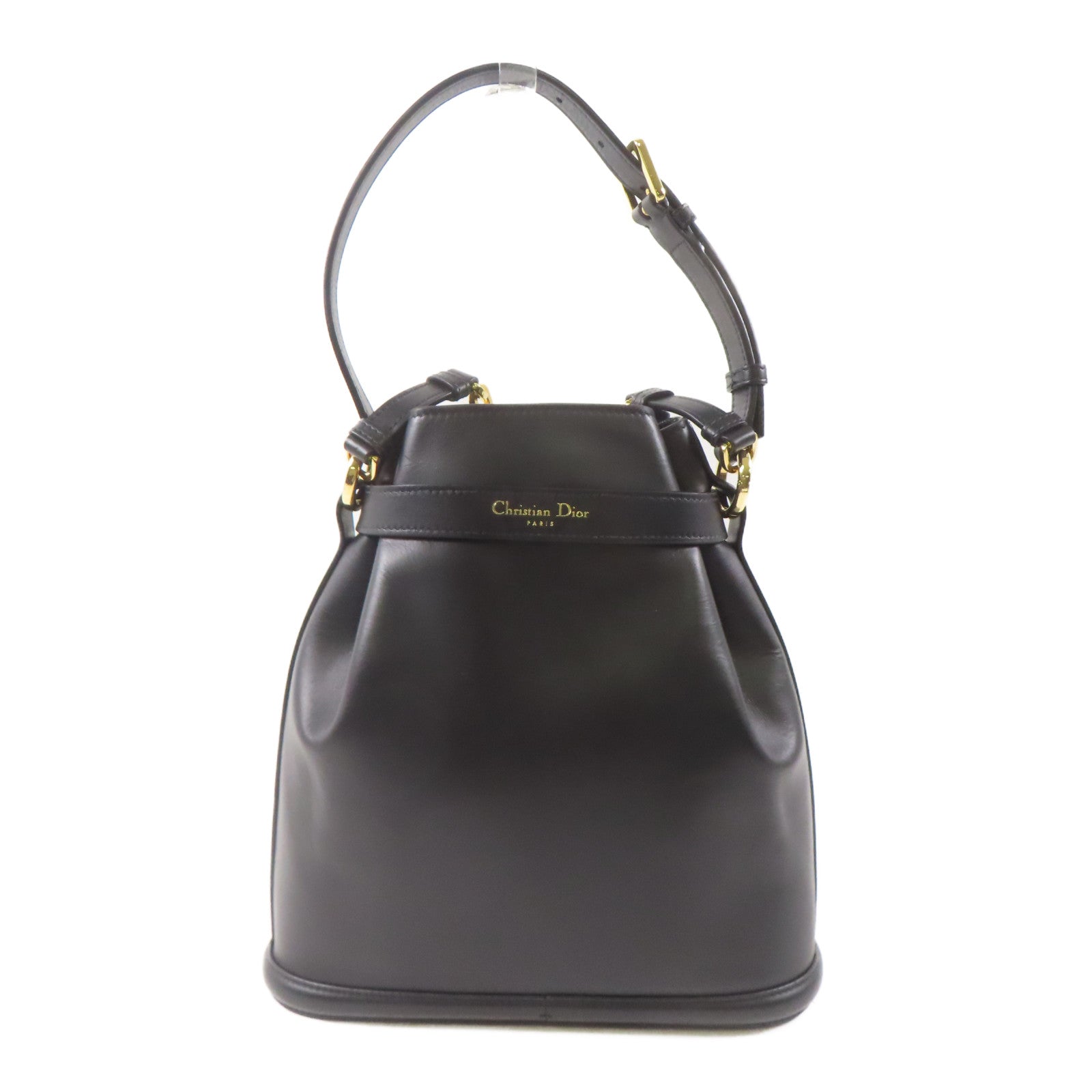 Dior 牛皮皮革C'est Dior Bag金扣手挽肩背兩用袋黑色