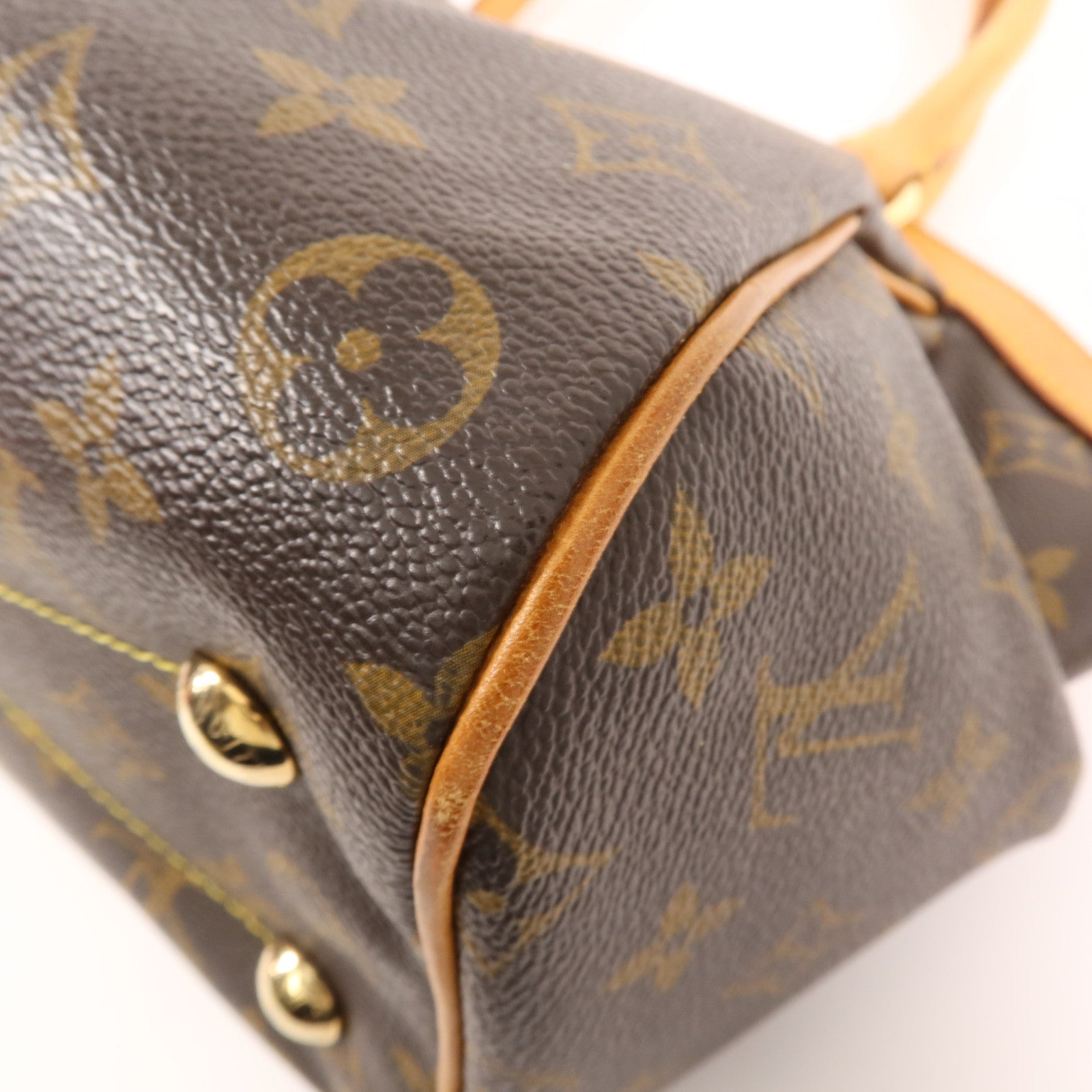 LOUIS VUITTON Monogram Tivoli PM金扣手挽袋