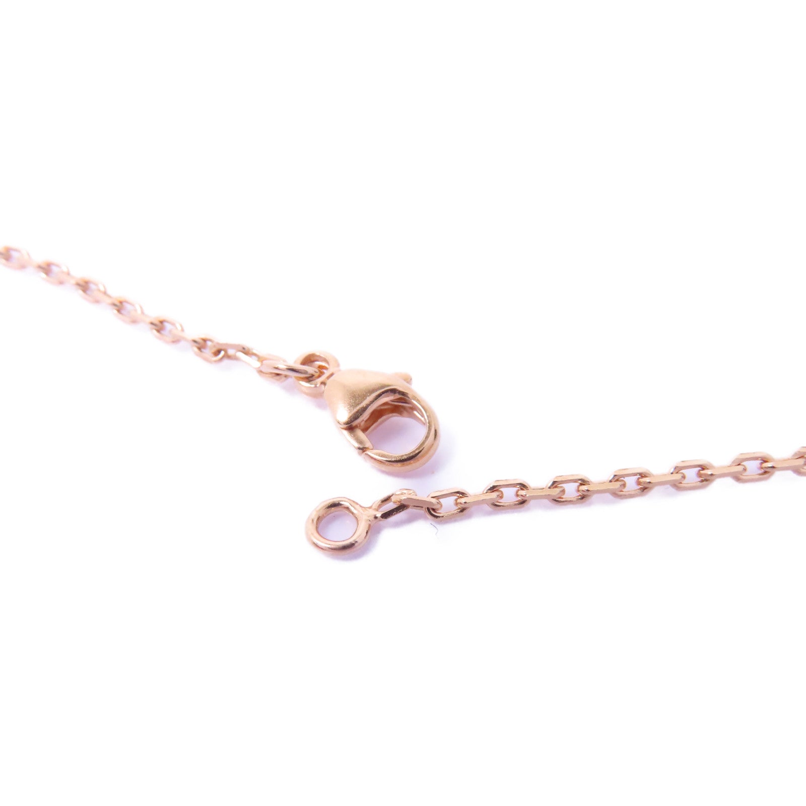 HERMES 金屬Mini Pop H Necklace項鍊粉紅金色/白色