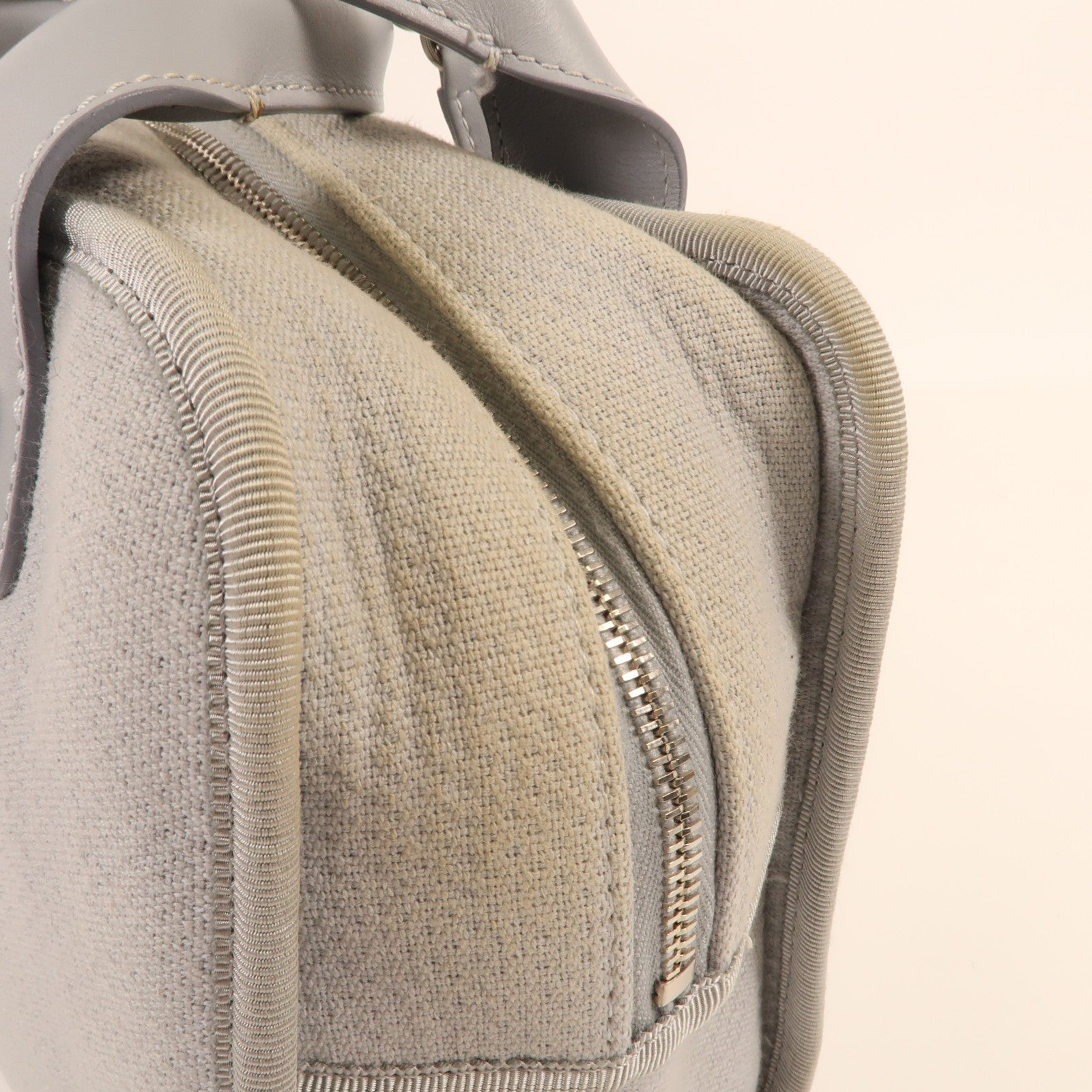 CHANEL 帆布Deauville Bowling銀扣手挽肩背兩用袋