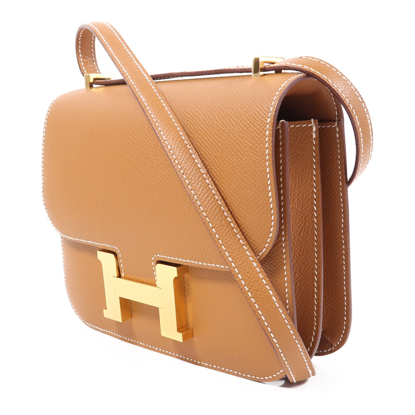 HERMES Epsom皮革Constance Mini金扣肩背袋