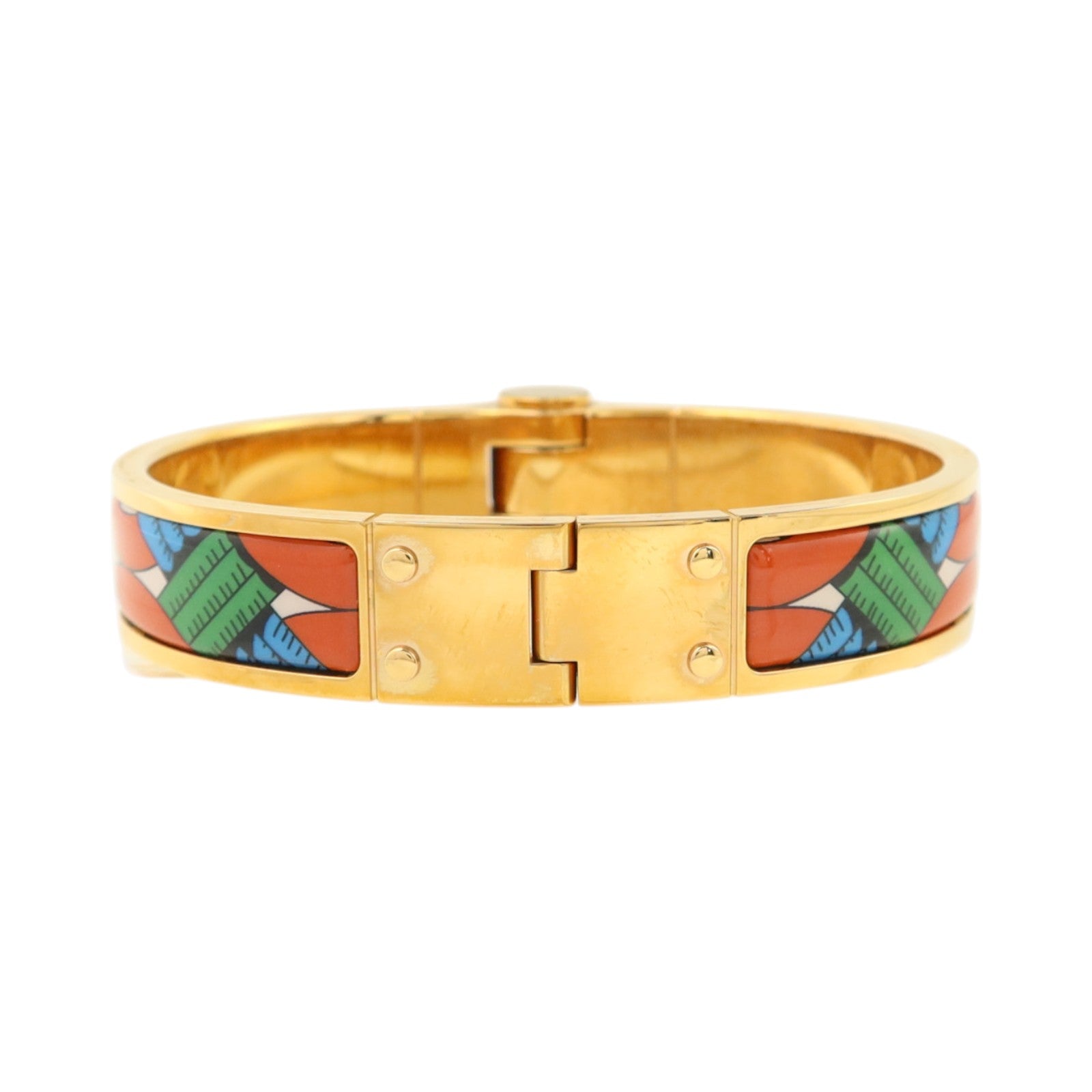 HERMES 金屬/琺瑯Charniere Narrow Bangle手鐲