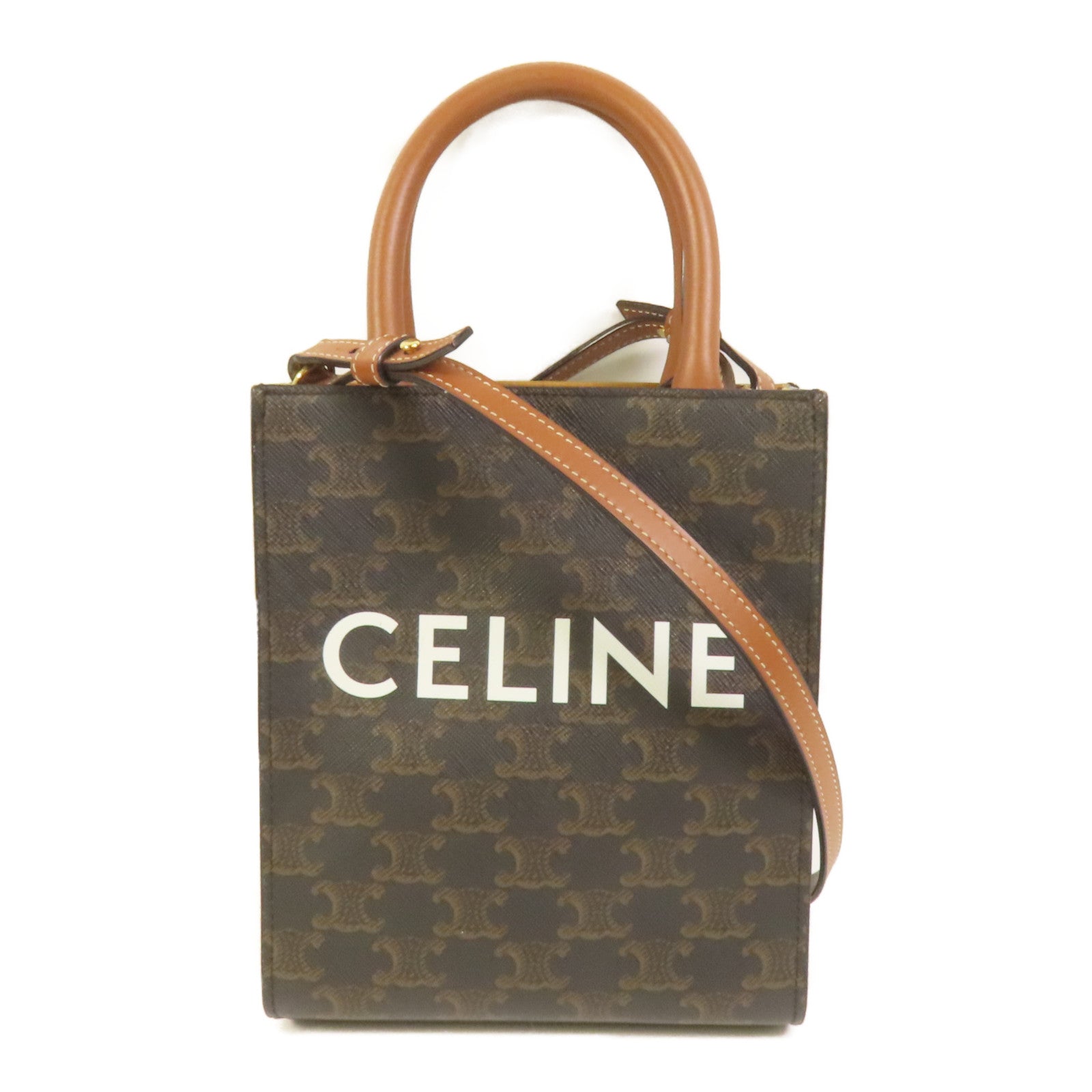 CELINE 塗層帆布Mini Vertical Cabas手挽肩背兩用袋