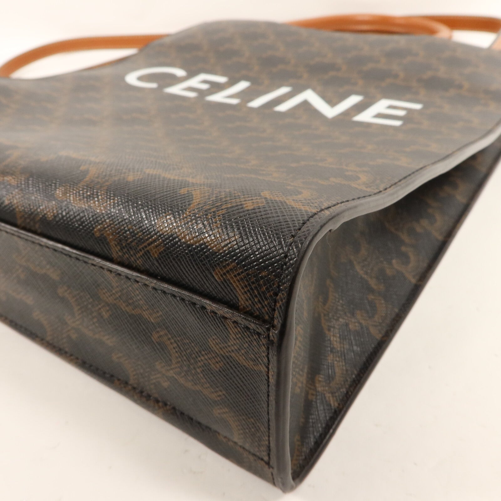 CELINE 塗層帆布Triomphe Cabas Tote Bag手挽肩背兩用袋