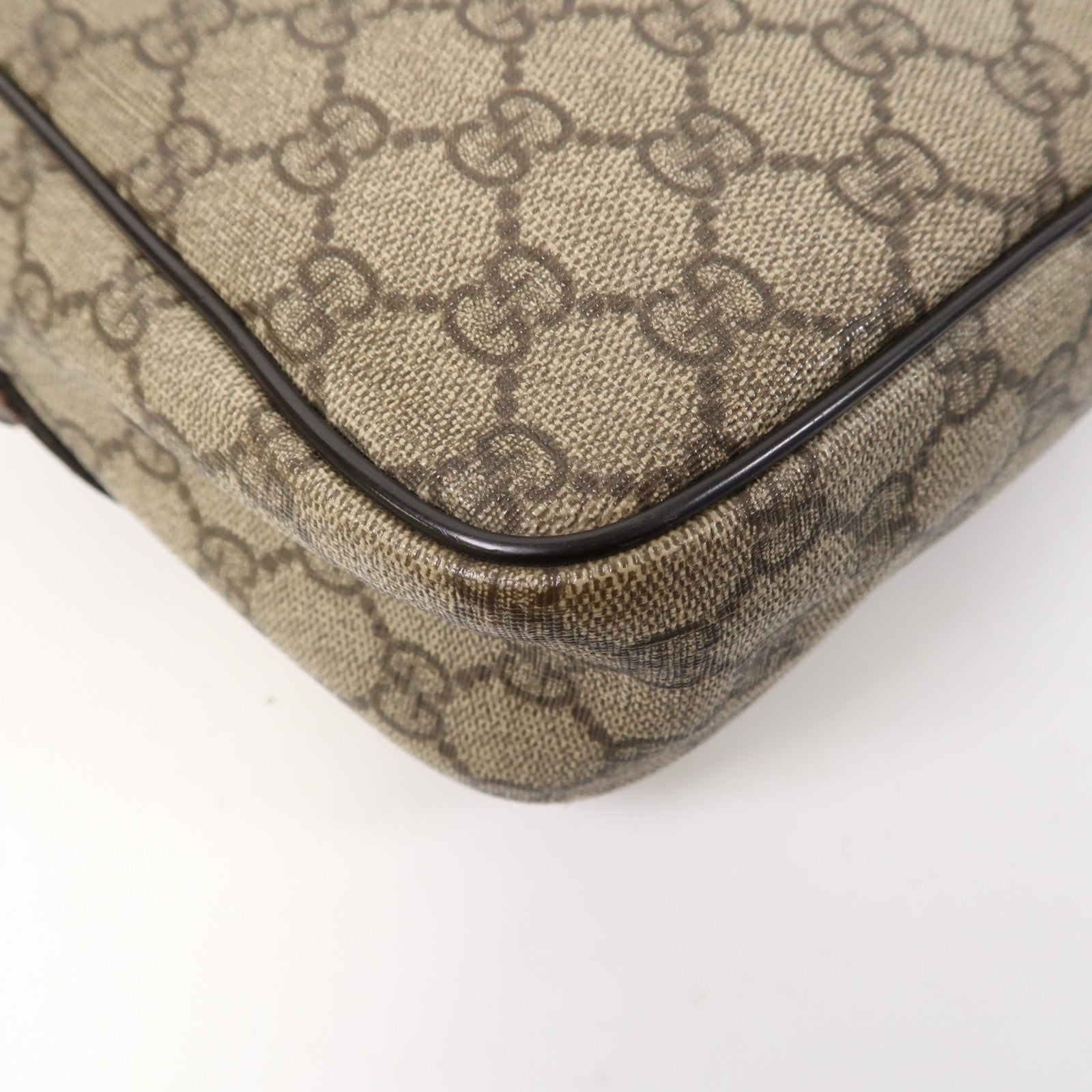 GUCCI 【激減優惠】塗層帆布Shoulder Bag金扣啡色