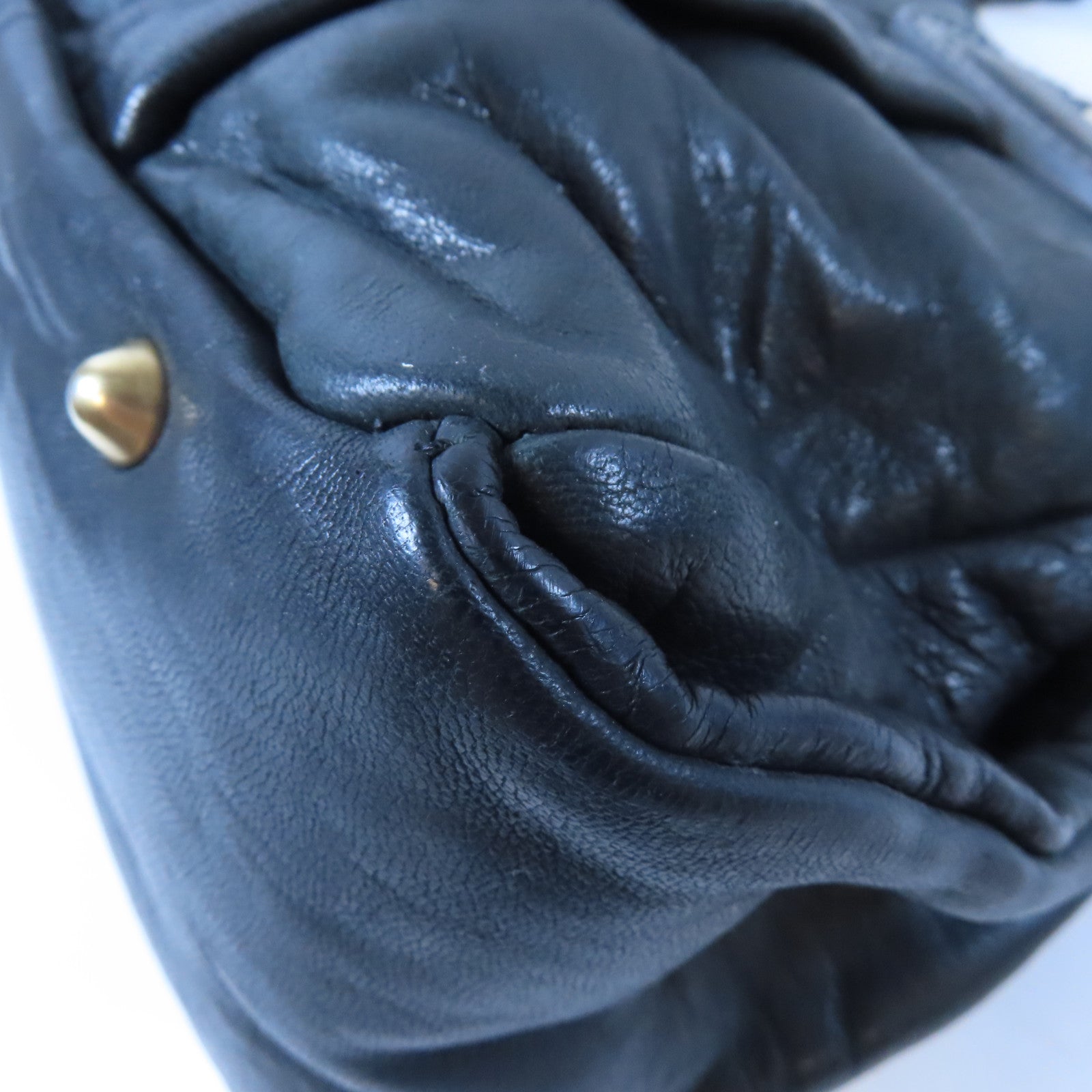 Chloe 牛皮皮革Shoulder Bag金扣肩背袋黑色