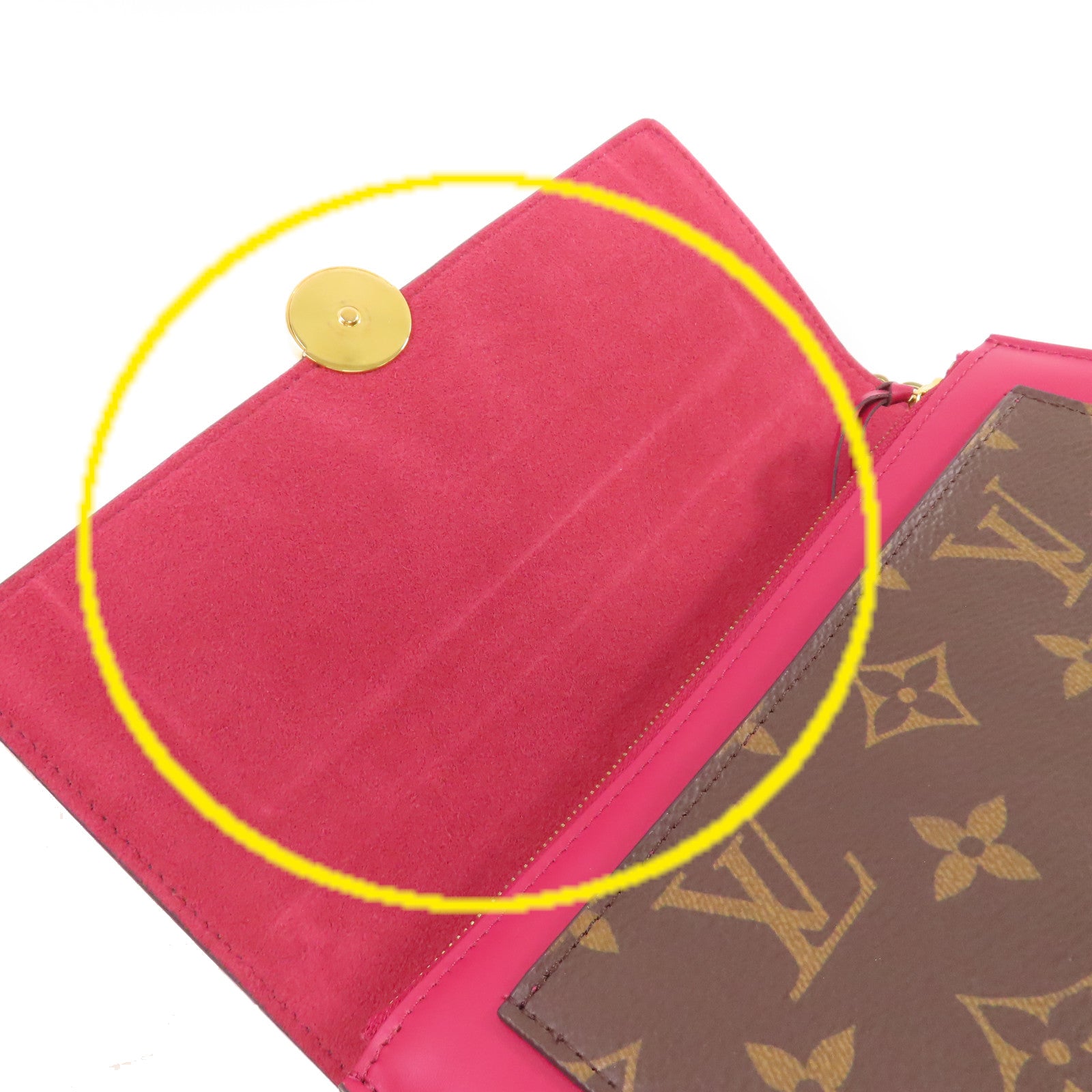 LOUIS VUITTON Monogram Flore Chai Shoulder Bag金扣肩背袋啡色/酒紅色