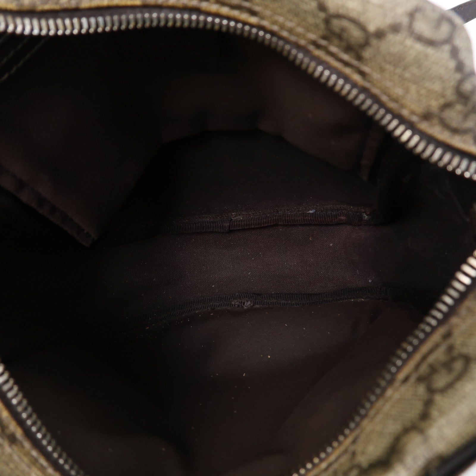 GUCCI 【激減優惠】塗層帆布Shoulder Bag金扣啡色