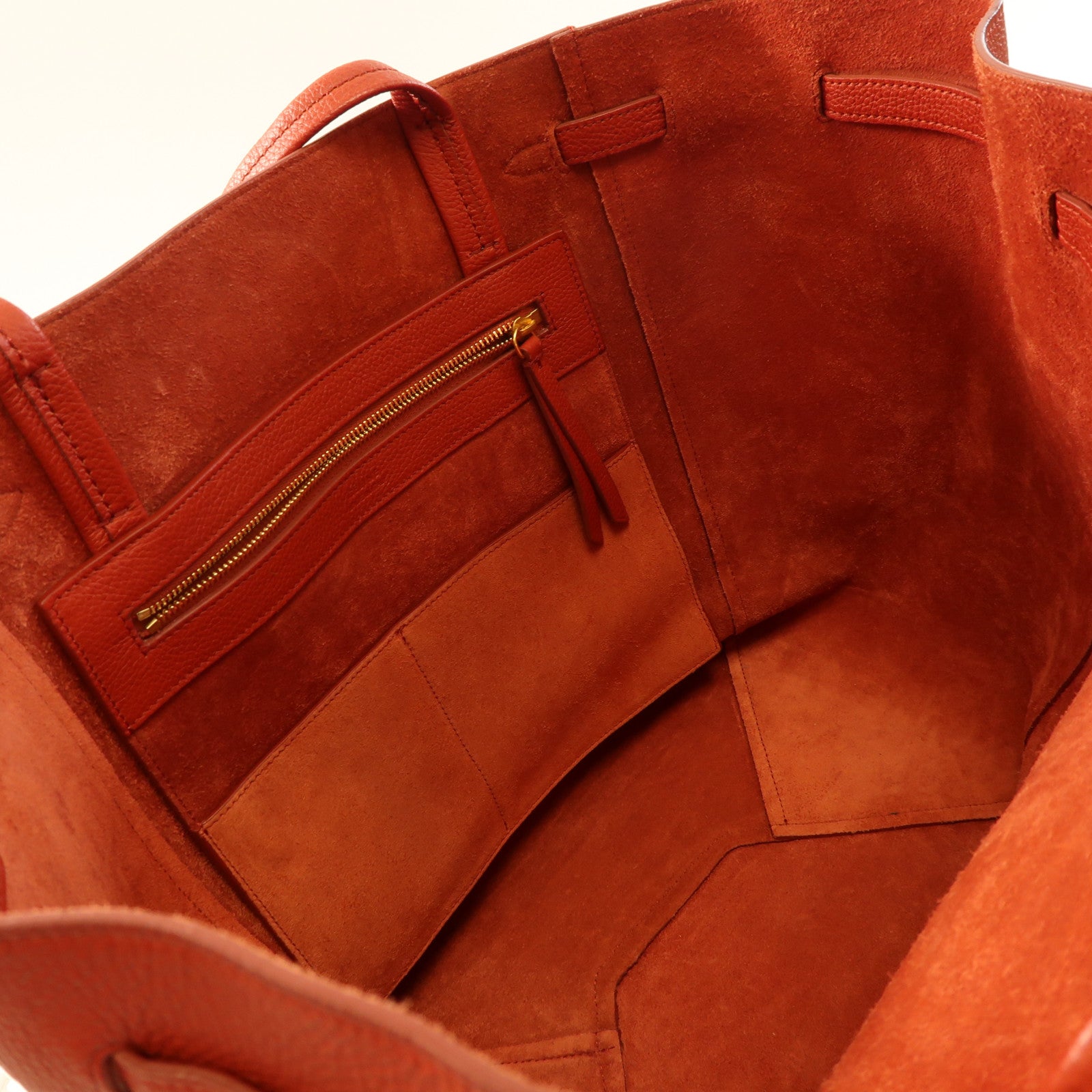 CELINE 牛皮皮革Tote Bag金扣手挽袋紅色