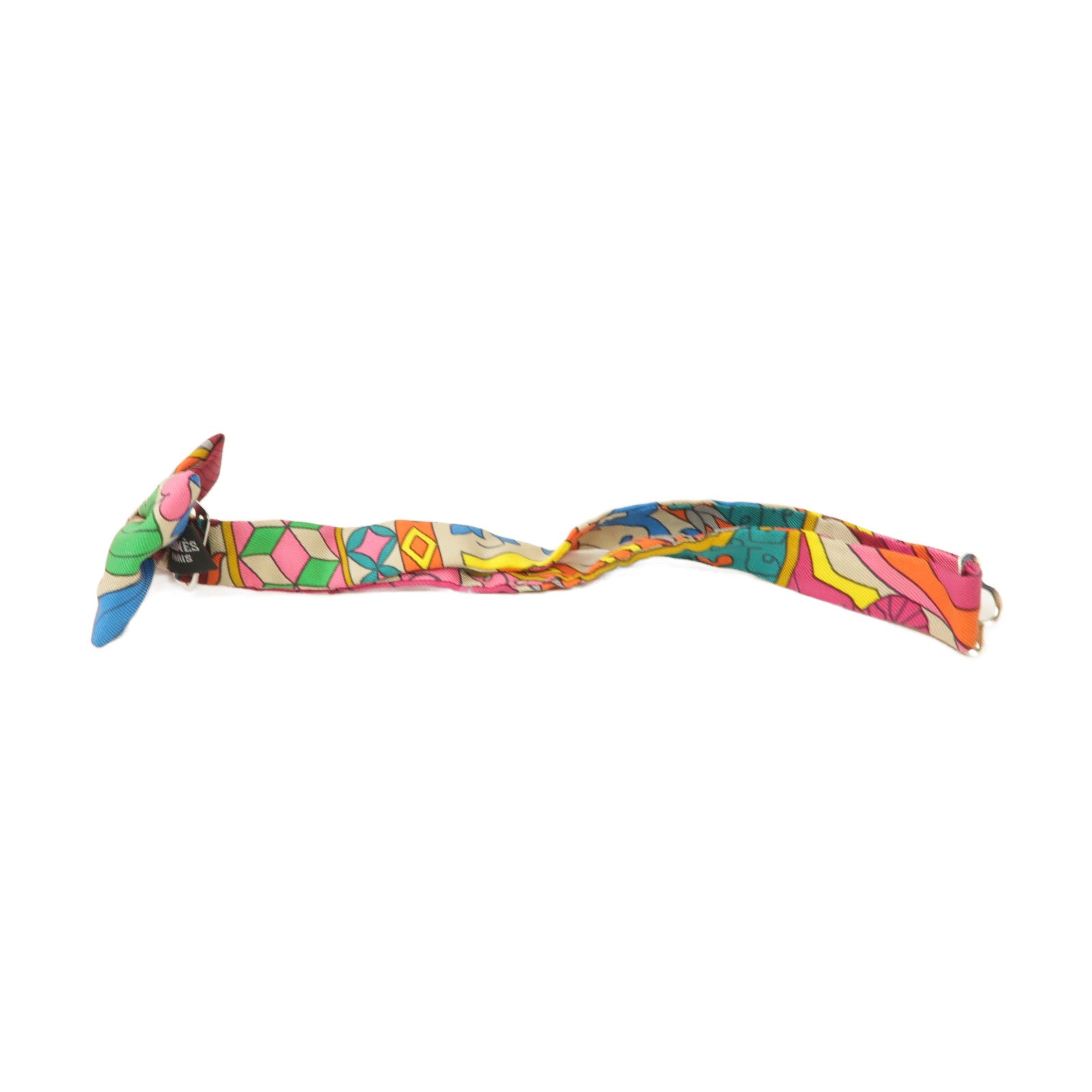 HERMES 絲質Noeud Papillon Bow Tie銀扣領結彩色