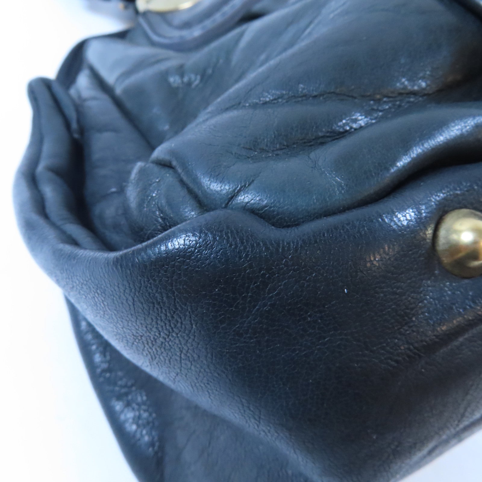 Chloe 牛皮皮革Shoulder Bag金扣肩背袋黑色