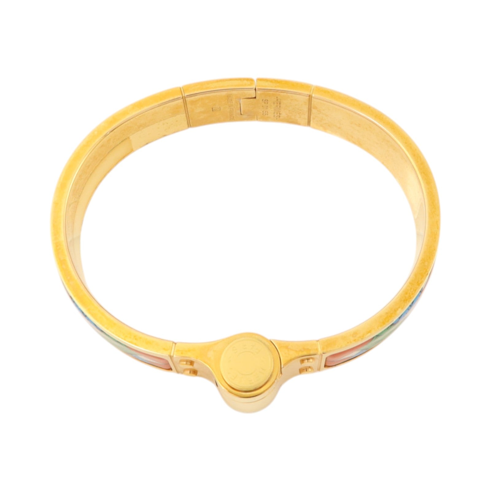 HERMES 金屬/琺瑯Charniere Narrow Bangle手鐲