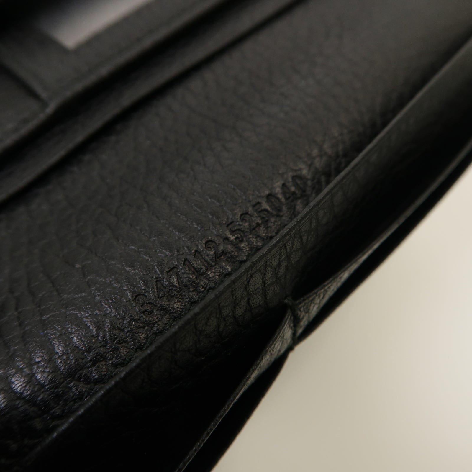 GUCCI 【激減優惠】牛皮皮革Long Wallet金扣長錢包黑色