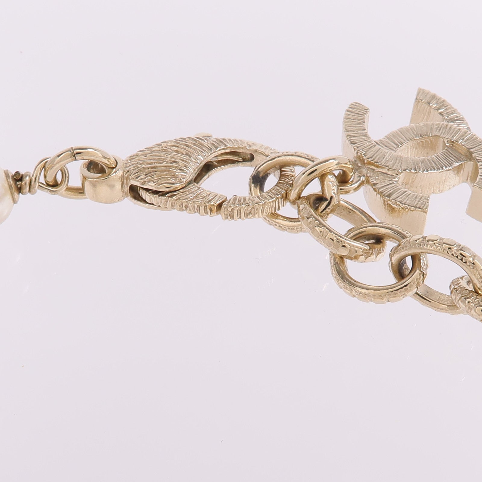 CHANEL 金屬/水晶Necklace金扣項鍊