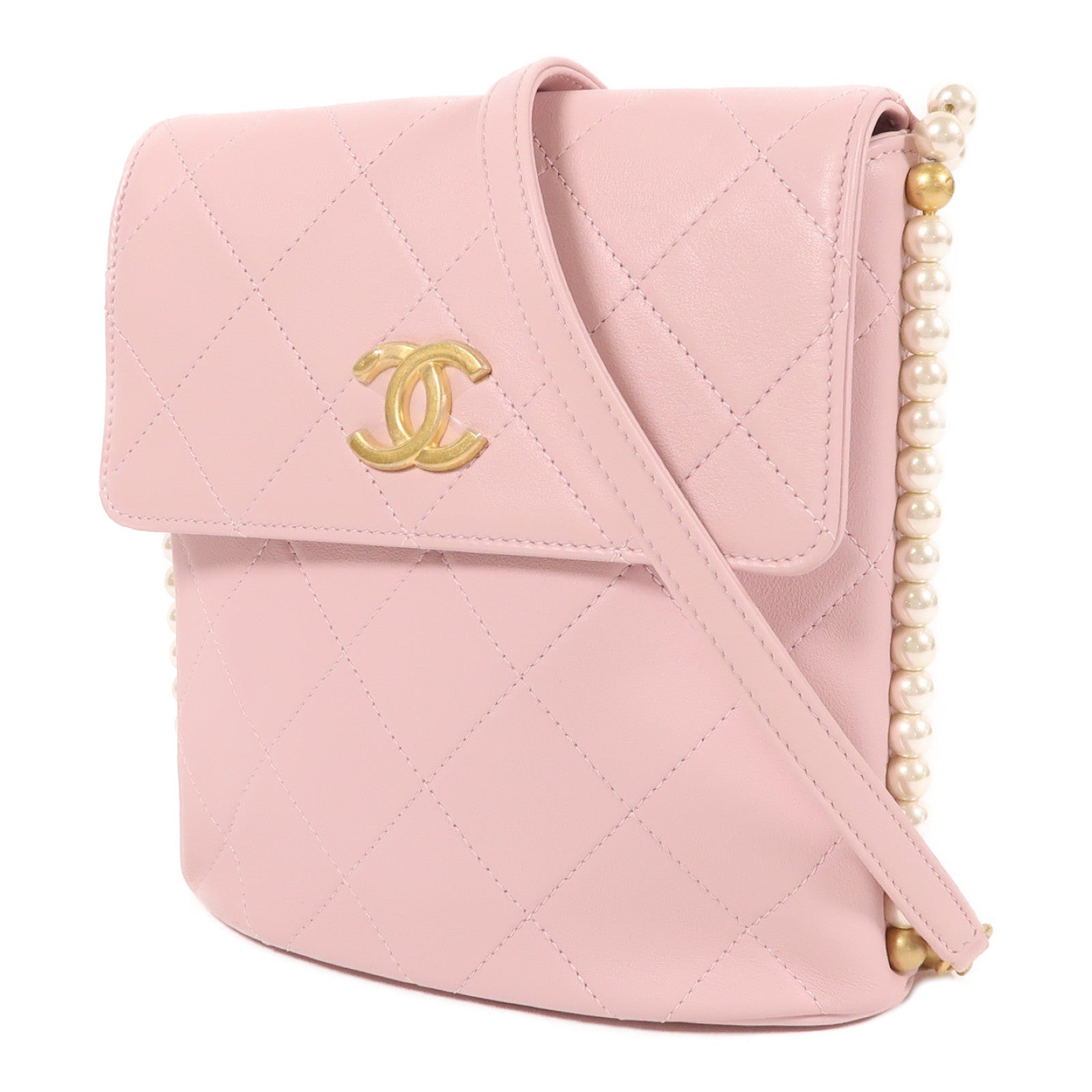 CHANEL 【激減優惠】羊皮皮革Shoulder Bag金扣肩背袋
