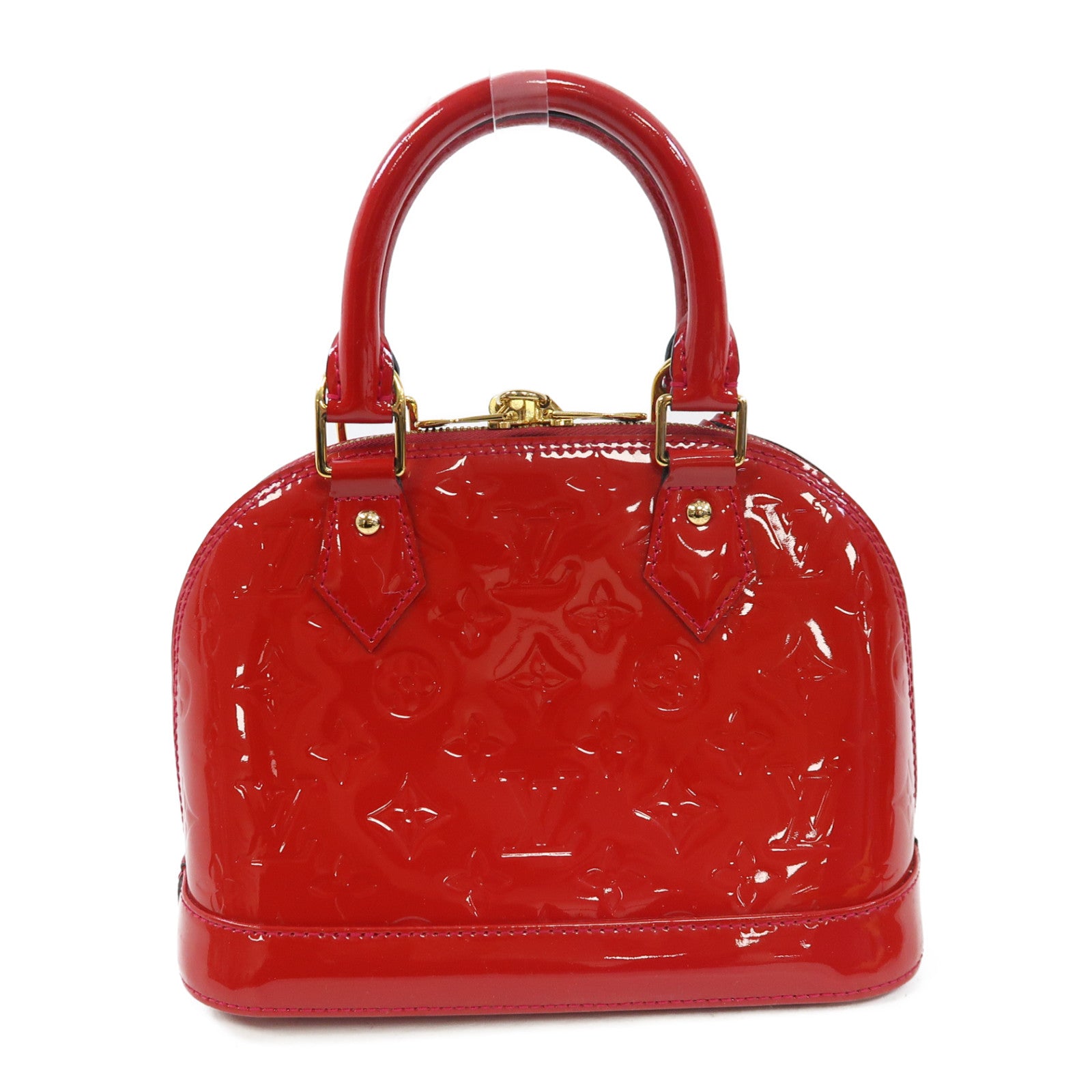 LOUIS VUITTON Vernis Alma BB金扣手挽肩背兩用袋紅色