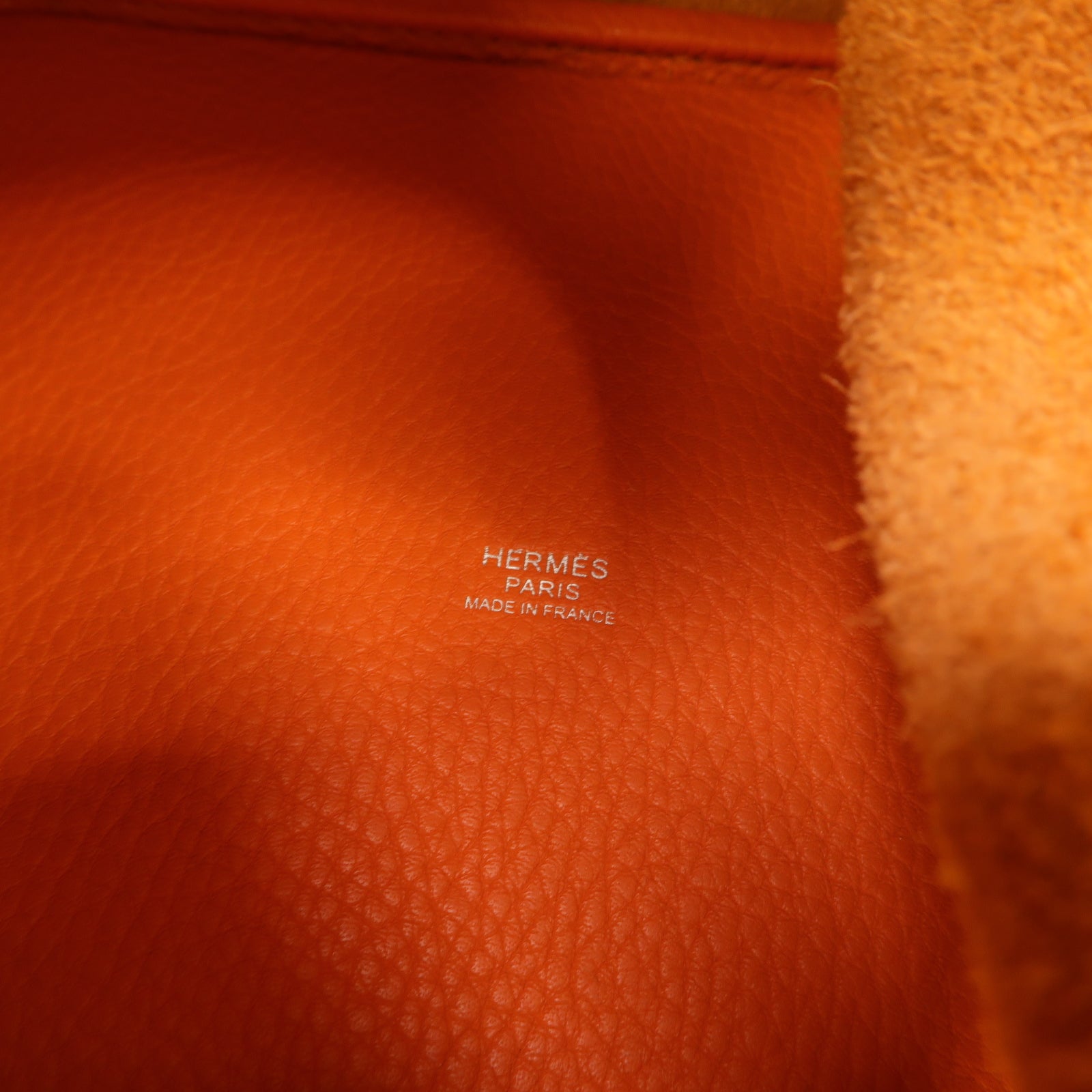HERMES 【激減優惠】Clemence皮革Picotin MM銀扣手挽袋Feu橙色
