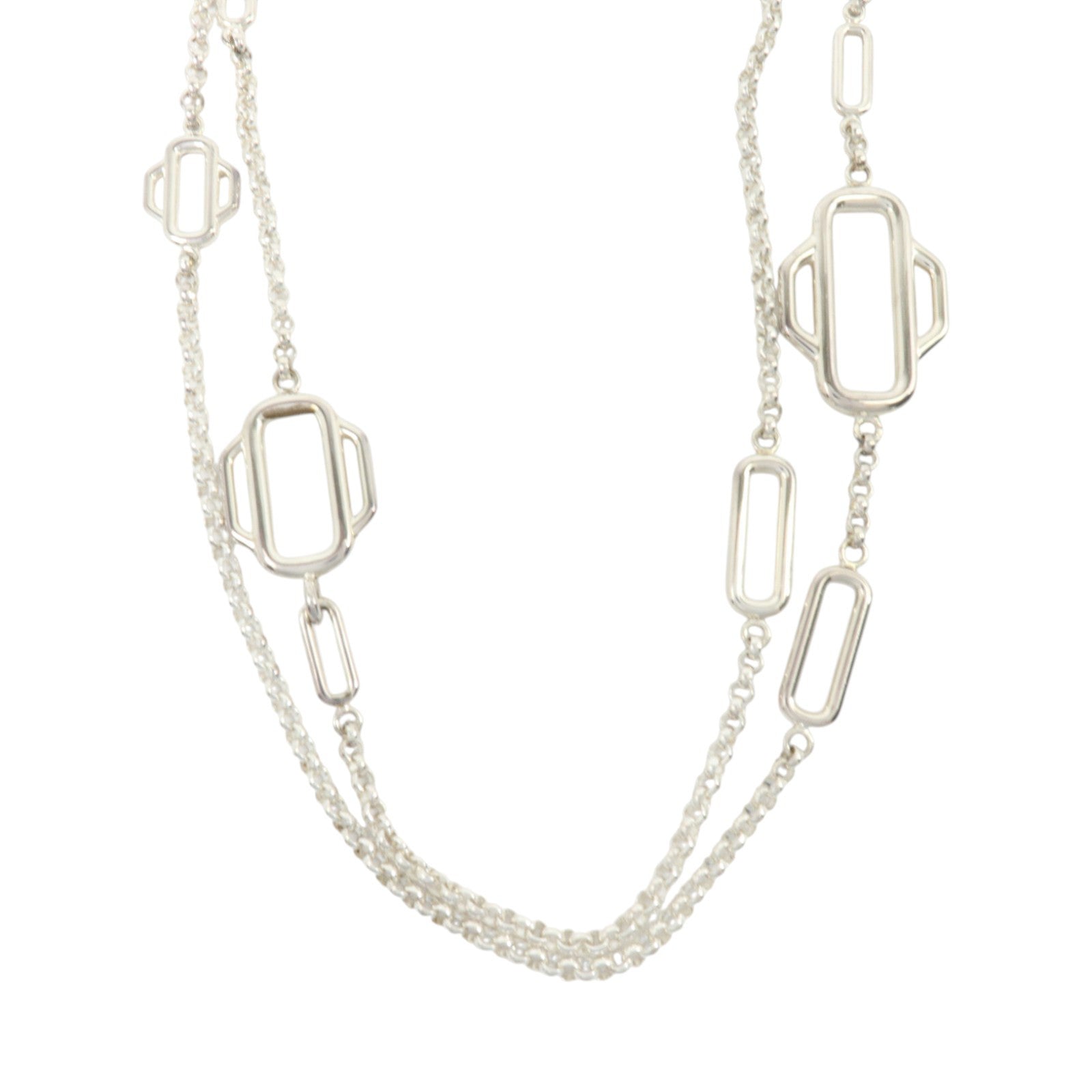 HERMES 925純銀Sautoir Attelage 120 Necklace項鏈