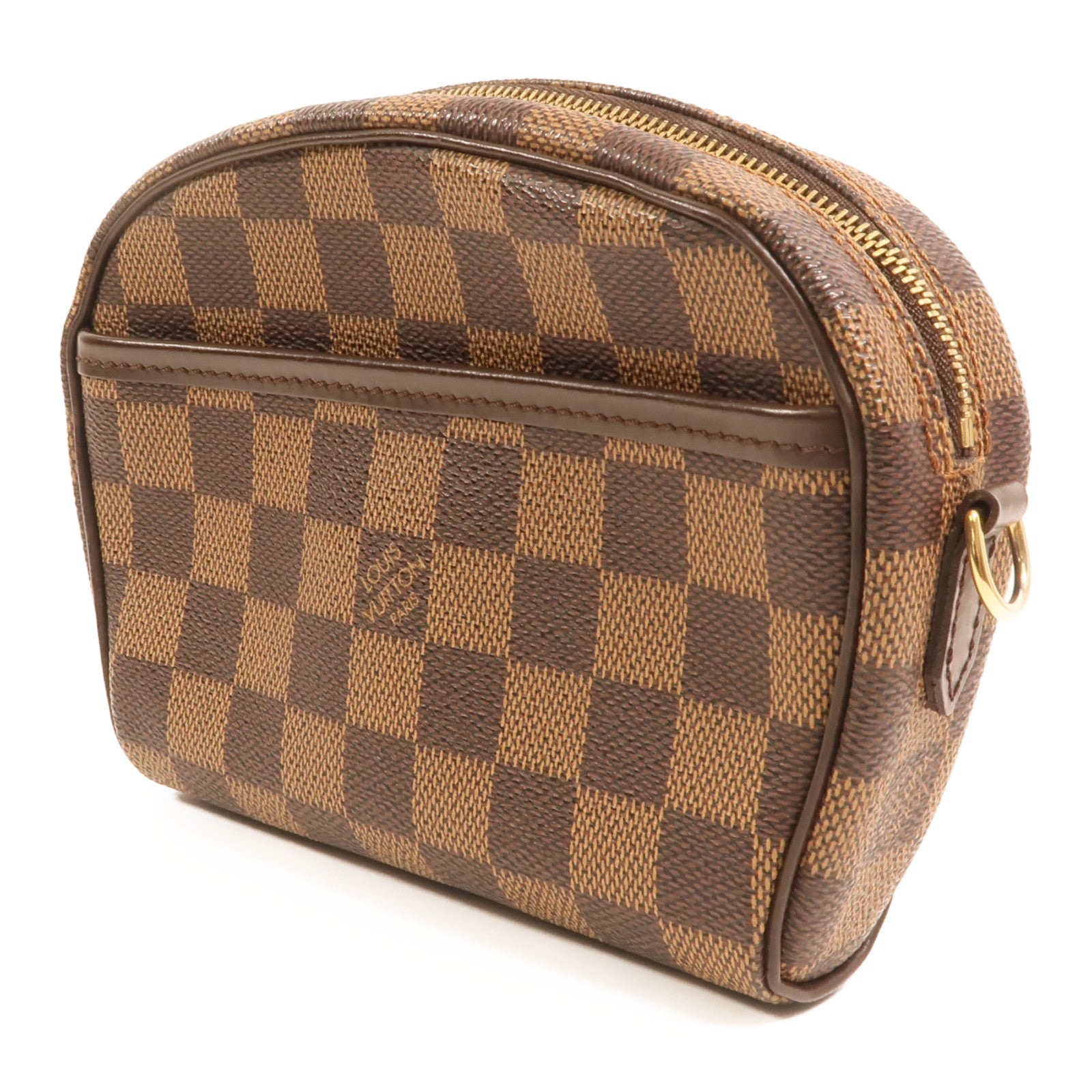 LOUIS VUITTON Damier Pochette Ipanema金扣肩背袋