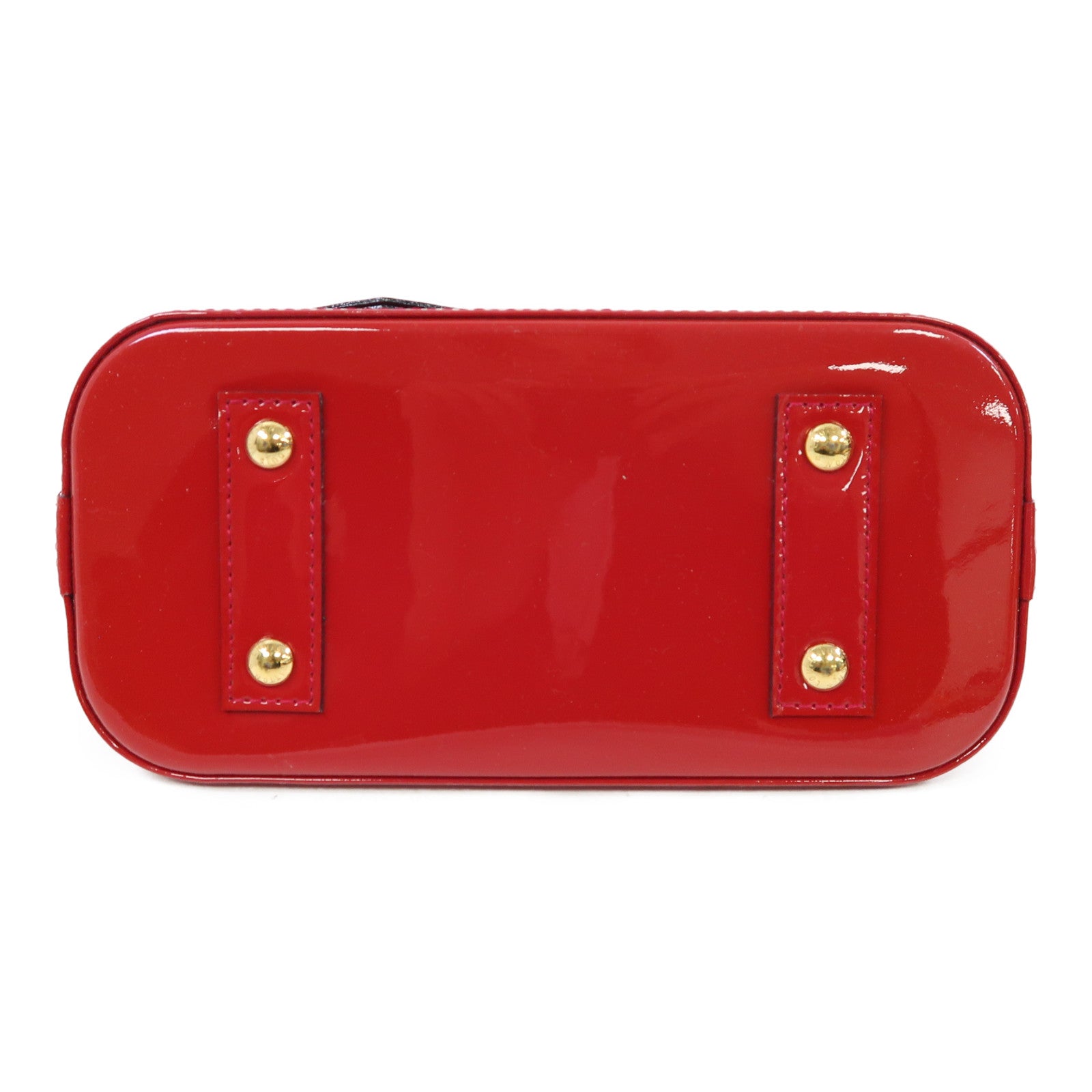LOUIS VUITTON Vernis Alma BB金扣手挽肩背兩用袋紅色