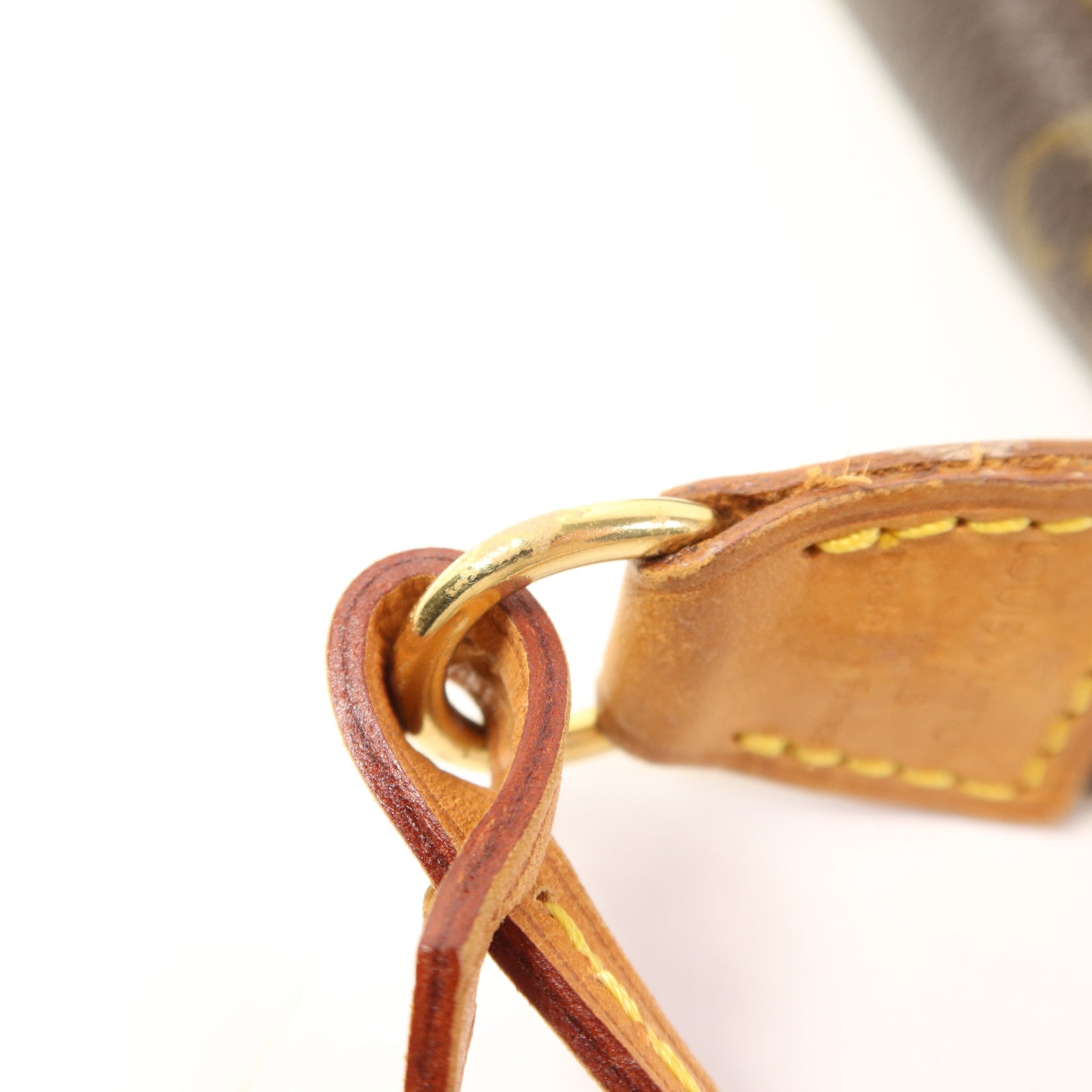 LOUIS VUITTON Monogram Pochette Accessoires金扣手挽袋棕色