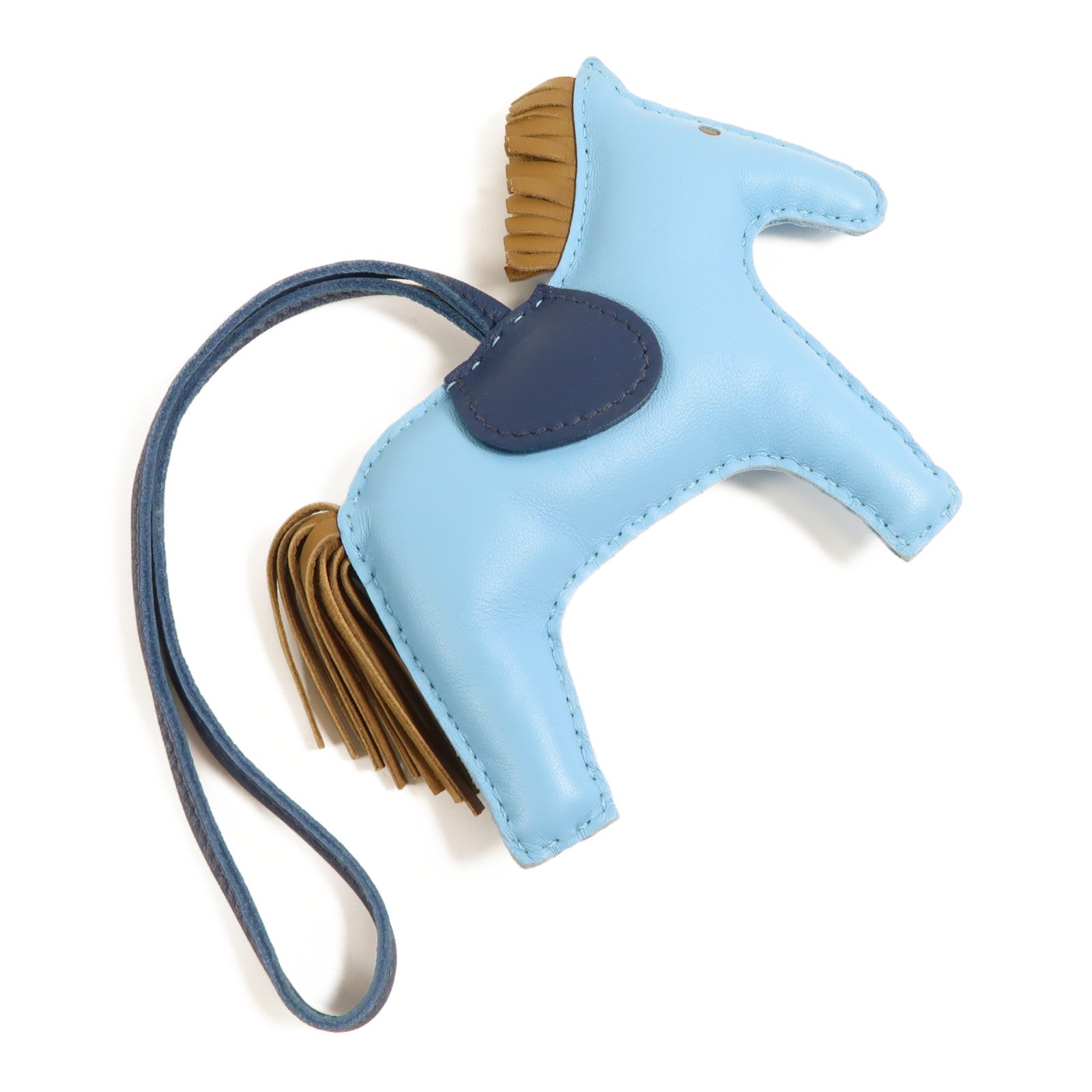 HERMES 【激減優惠】Swift皮革Rodeo MM掛飾藍色