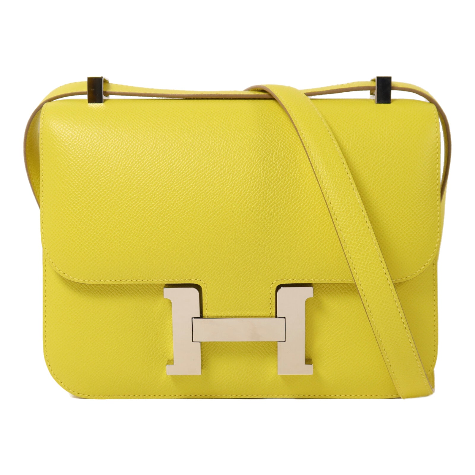 HERMES Epsom皮革Constance 24肩背袋Lime