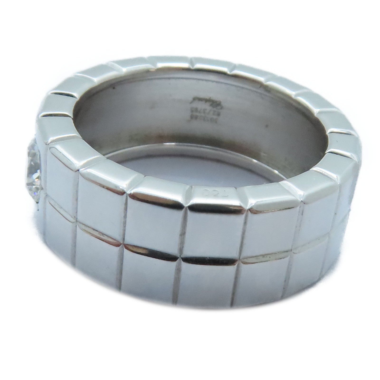 Chopard 18K白金Ice Cube Diamond戒指US#6.25/