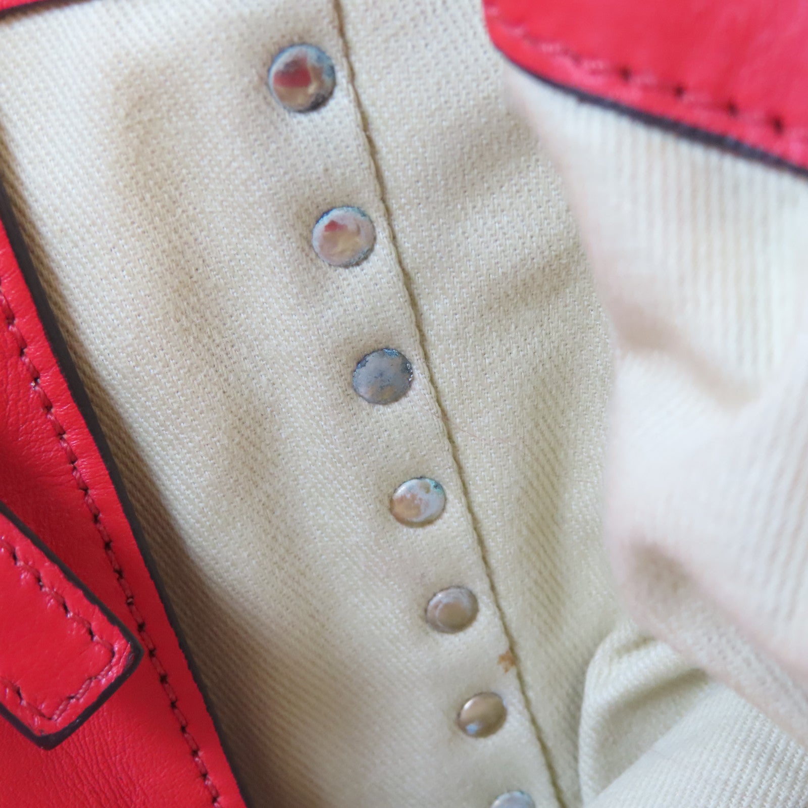 Valentino 牛皮皮革2 Way Shoulder Bag金扣手挽肩背兩用袋紅色