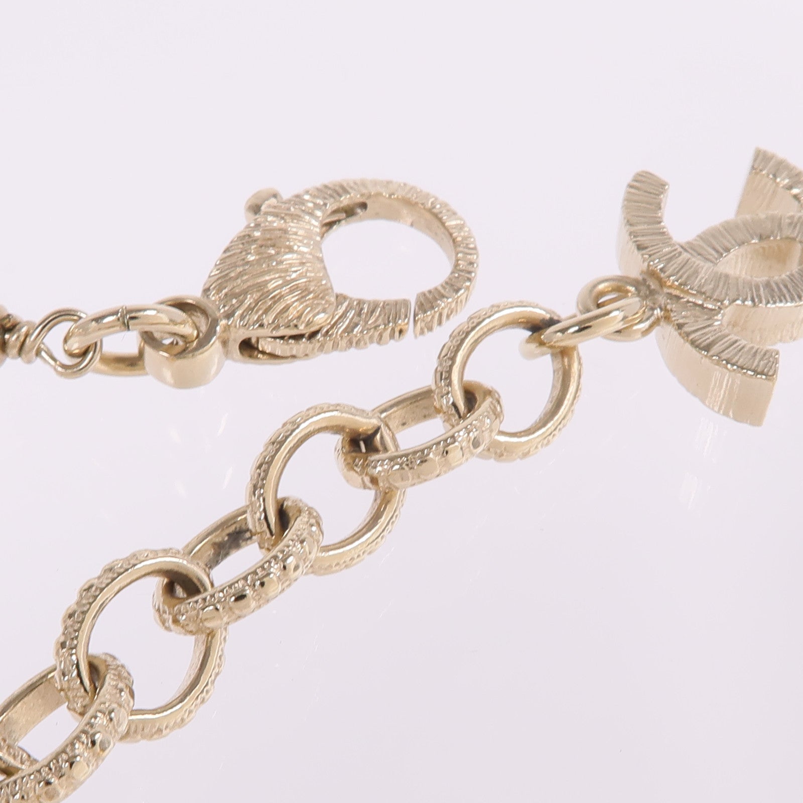 CHANEL 金屬/水晶Necklace金扣項鍊