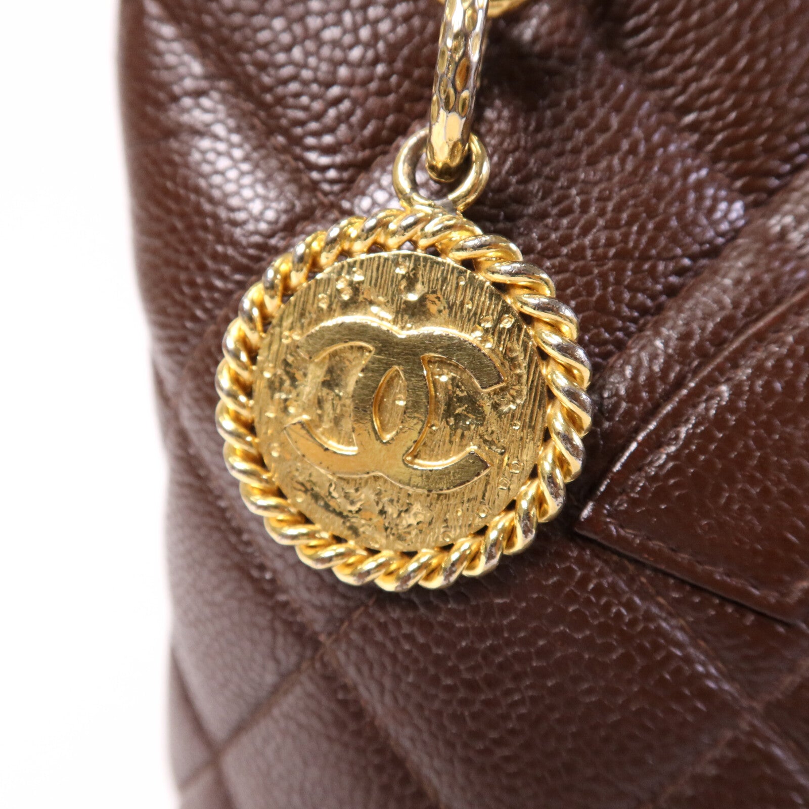 CHANEL 【激減優惠】牛皮皮革Vintage Tote Bag金扣手挽袋