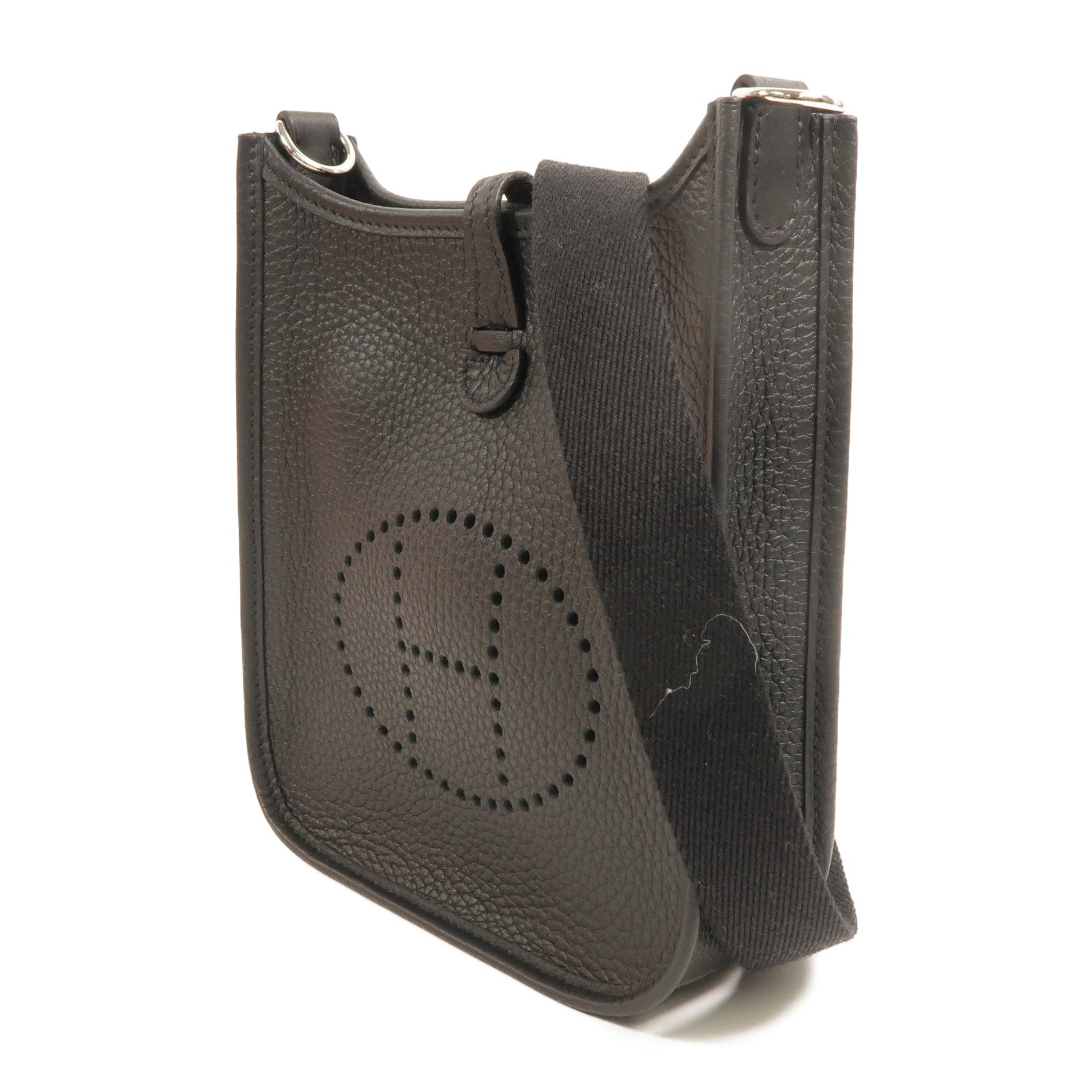 HERMES Clemence皮革Evelyne TPM肩背袋Noir
