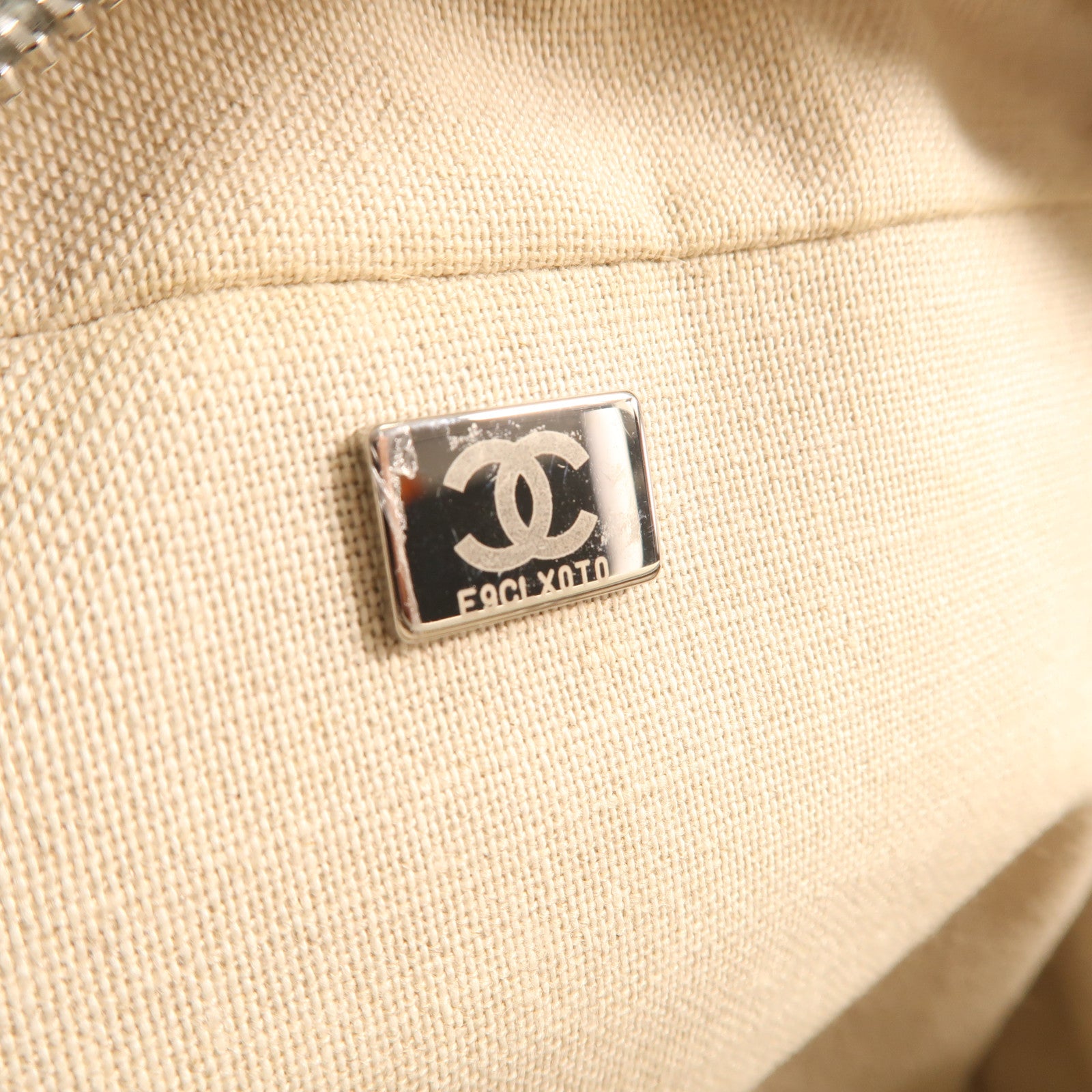 CHANEL 帆布Deauville Bowling銀扣手挽肩背兩用袋