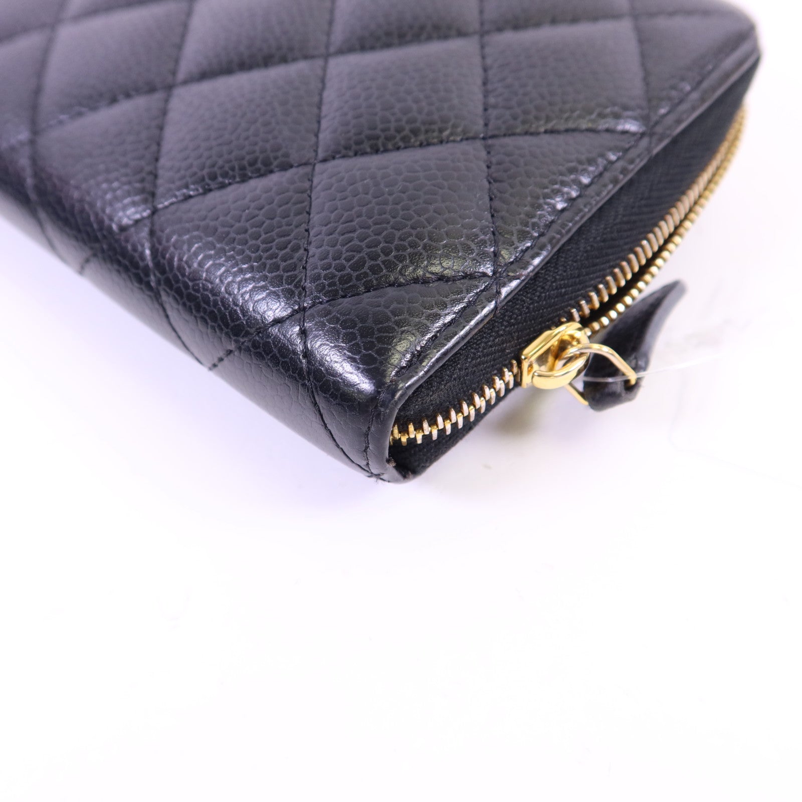 CHANEL 牛皮皮革Zipper Long Round Wallet金扣長錢包
