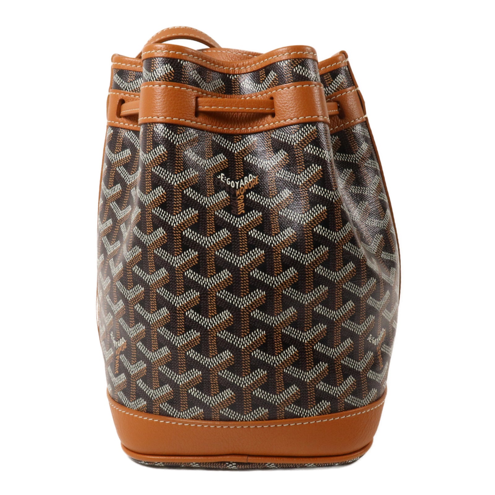 GOYARD 塗層帆布/牛皮皮革Petit Flot PM肩背袋