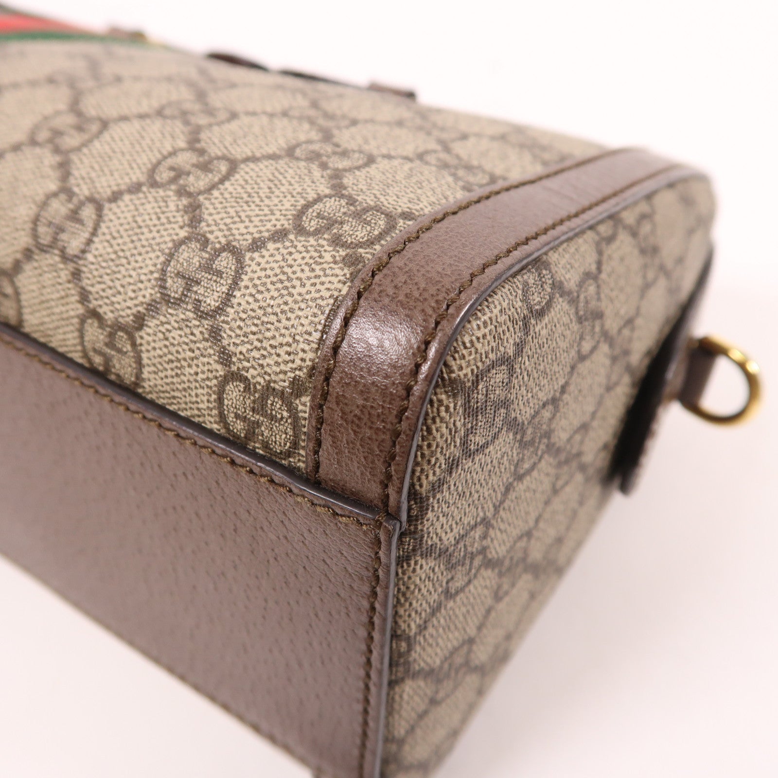 GUCCI 塗層帆布Boston Bag金扣手挽肩背兩用袋